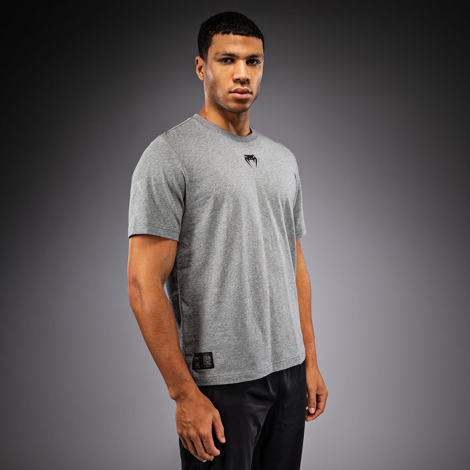 venum-fight-icon-t-shirt-baumwolle-herren-m-lange-grau image 2