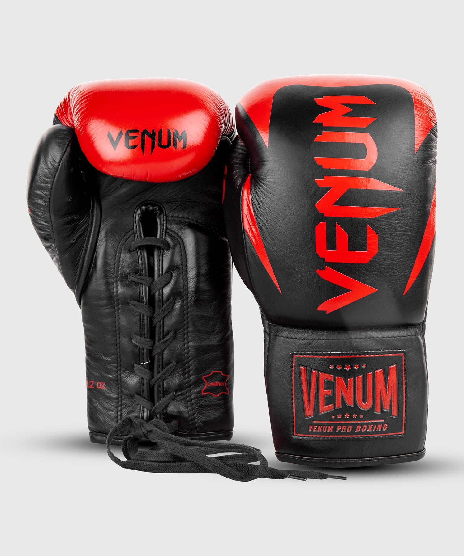 venum-hammer-profi-boxhandschuhe-mit-schn-rung-schwarz-rot image 3