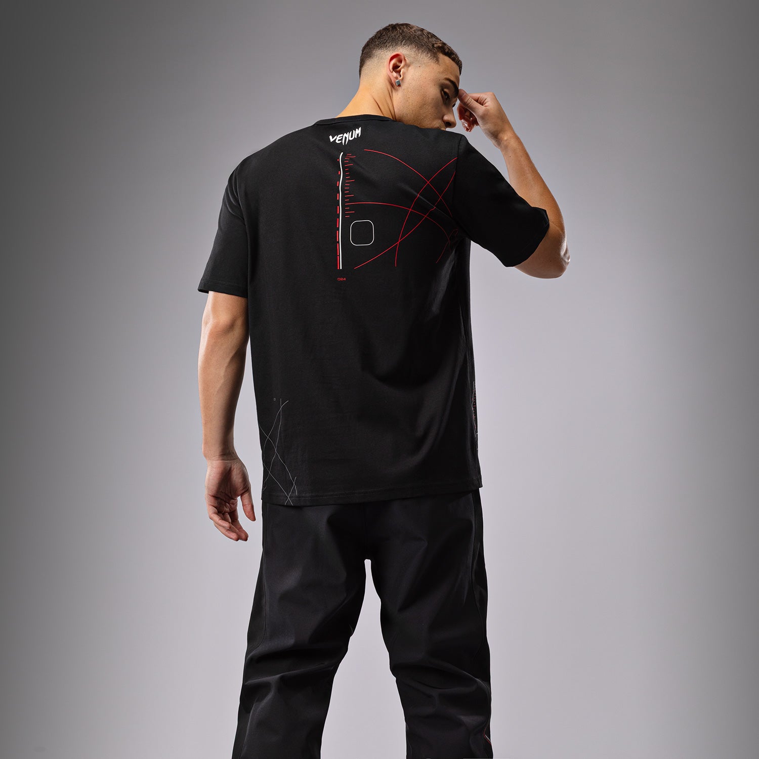 venum-tactical-xt-t-shirt-herren-schwarz-feuerrot image 2