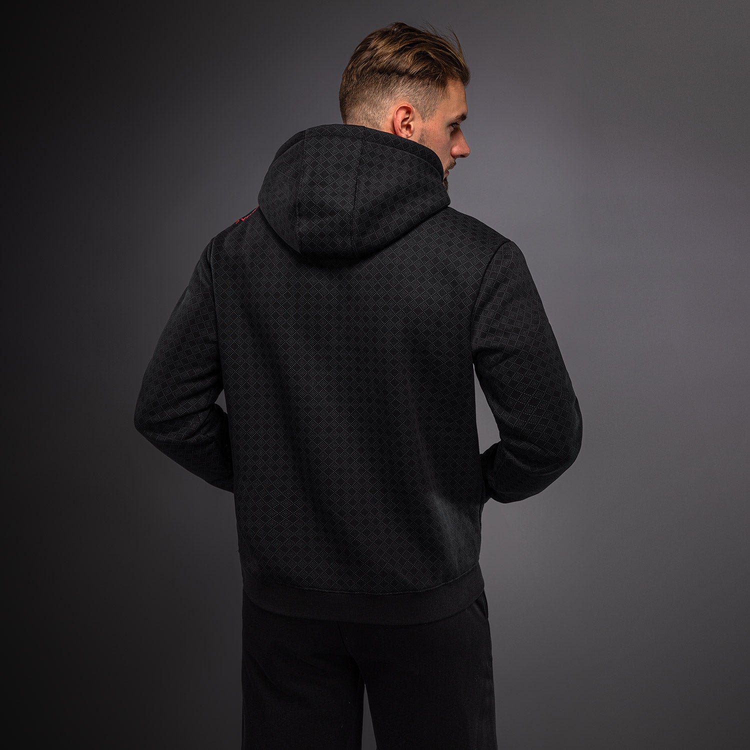 venum-x-roger-gracie-signature-kapuzenpullover-schwarz-rot-herren-hoodie image 4