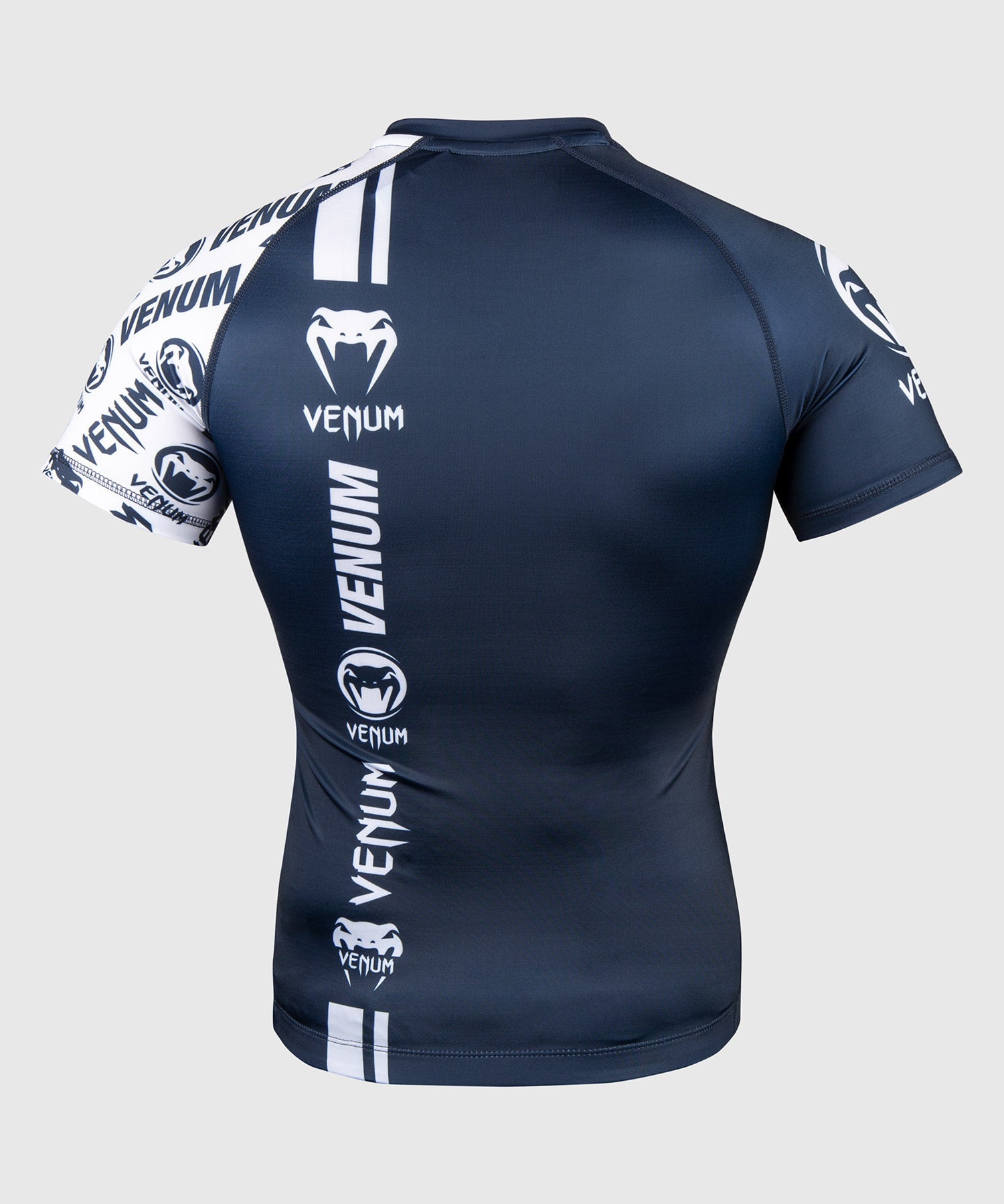 venum-logos-rashguard-kurzarm-herren-marineblau-wei image 2
