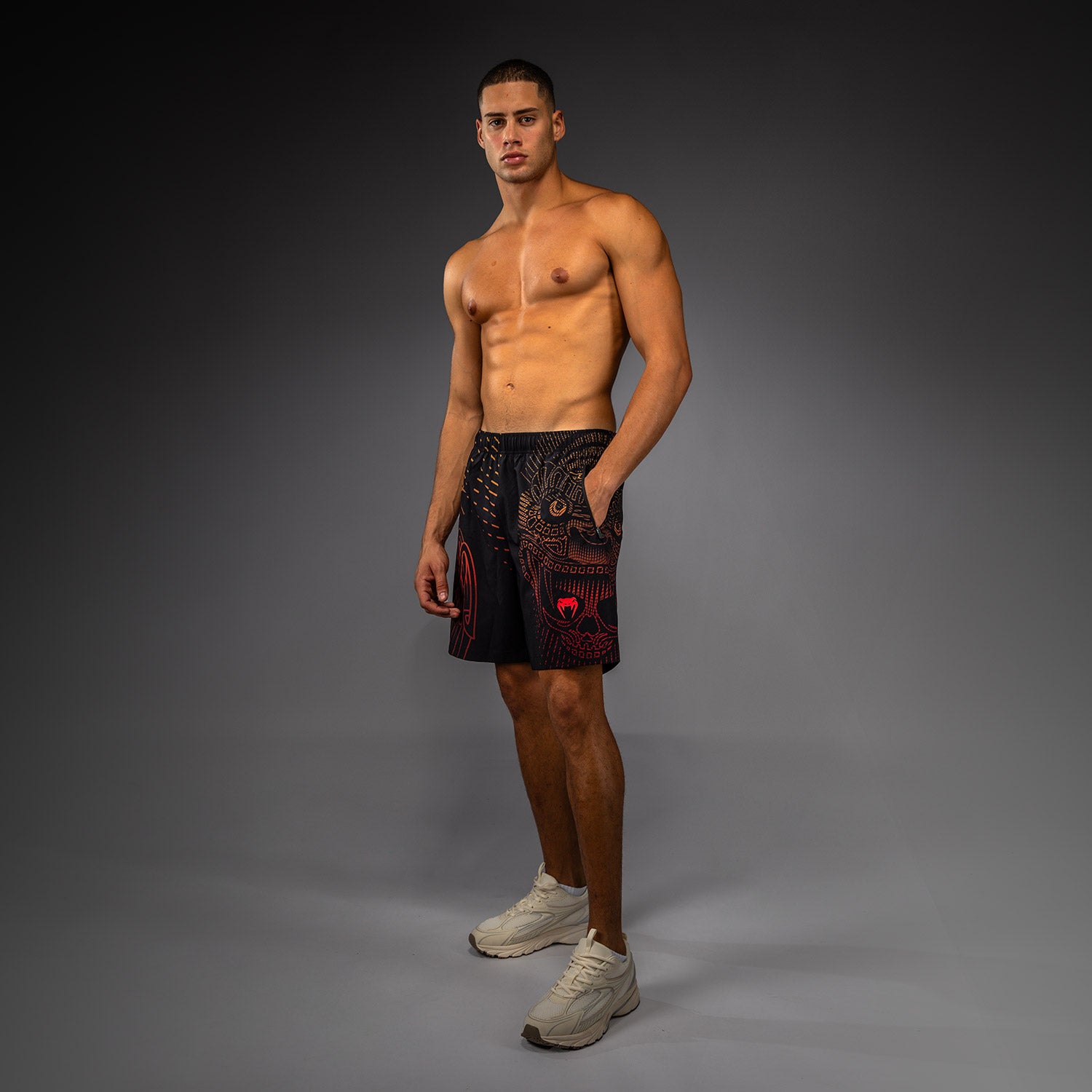 venum-quetzal-fury-trainingsshorts-herren-schwarz-fury-rot-tangerine image 5