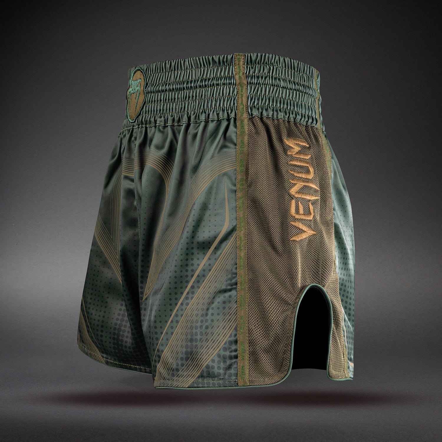 venum-stealth-muay-thai-shorts-khaki-dunkelgr-n image 2