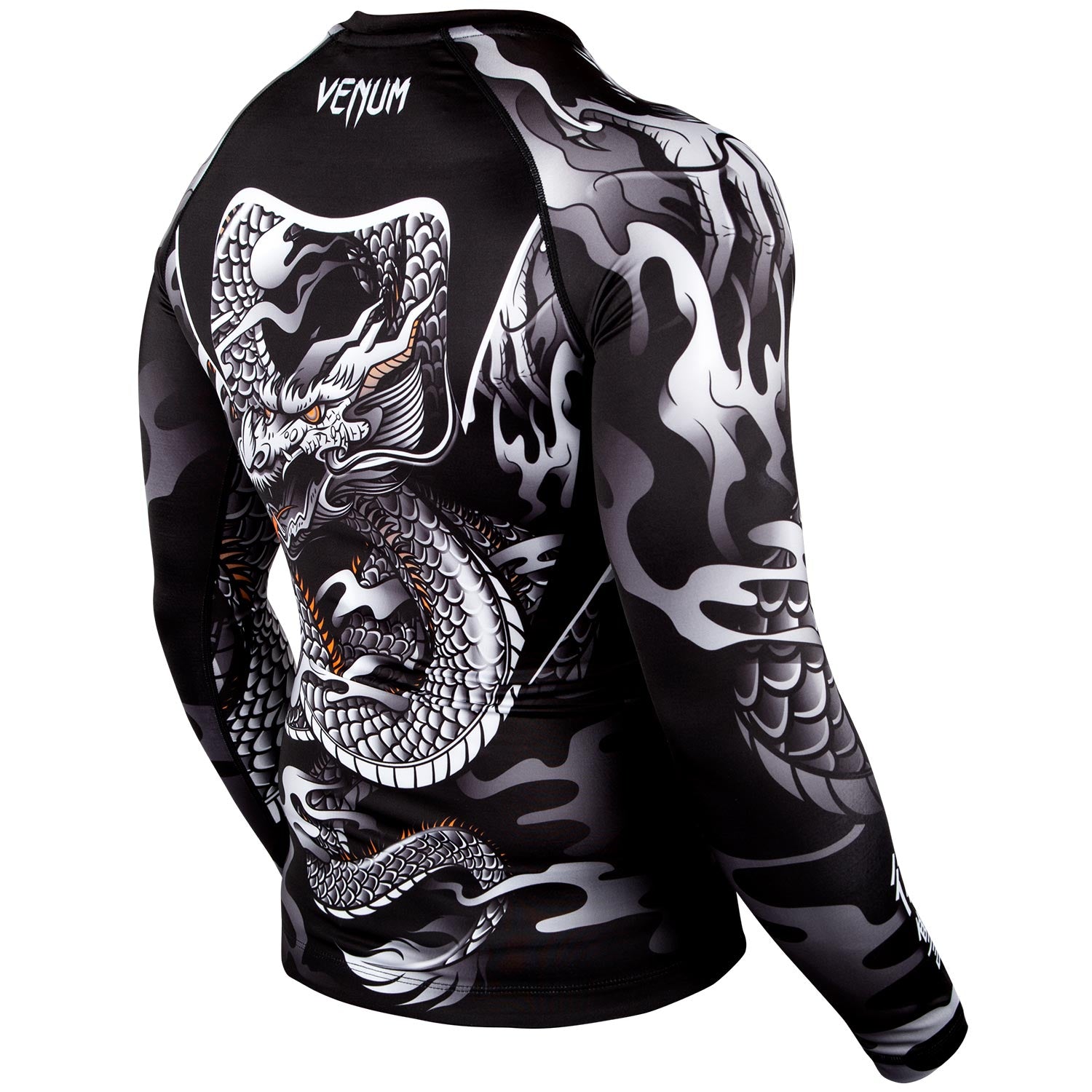 venum-dragon-s-flight-rashguard-langarm-schwarz-wei image 3