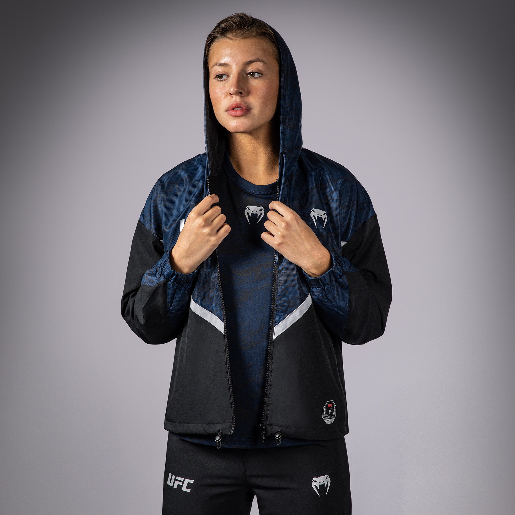 ufc-fusion-by-venum-fight-week-zip-hoodie-damen-ozeanblau image 3
