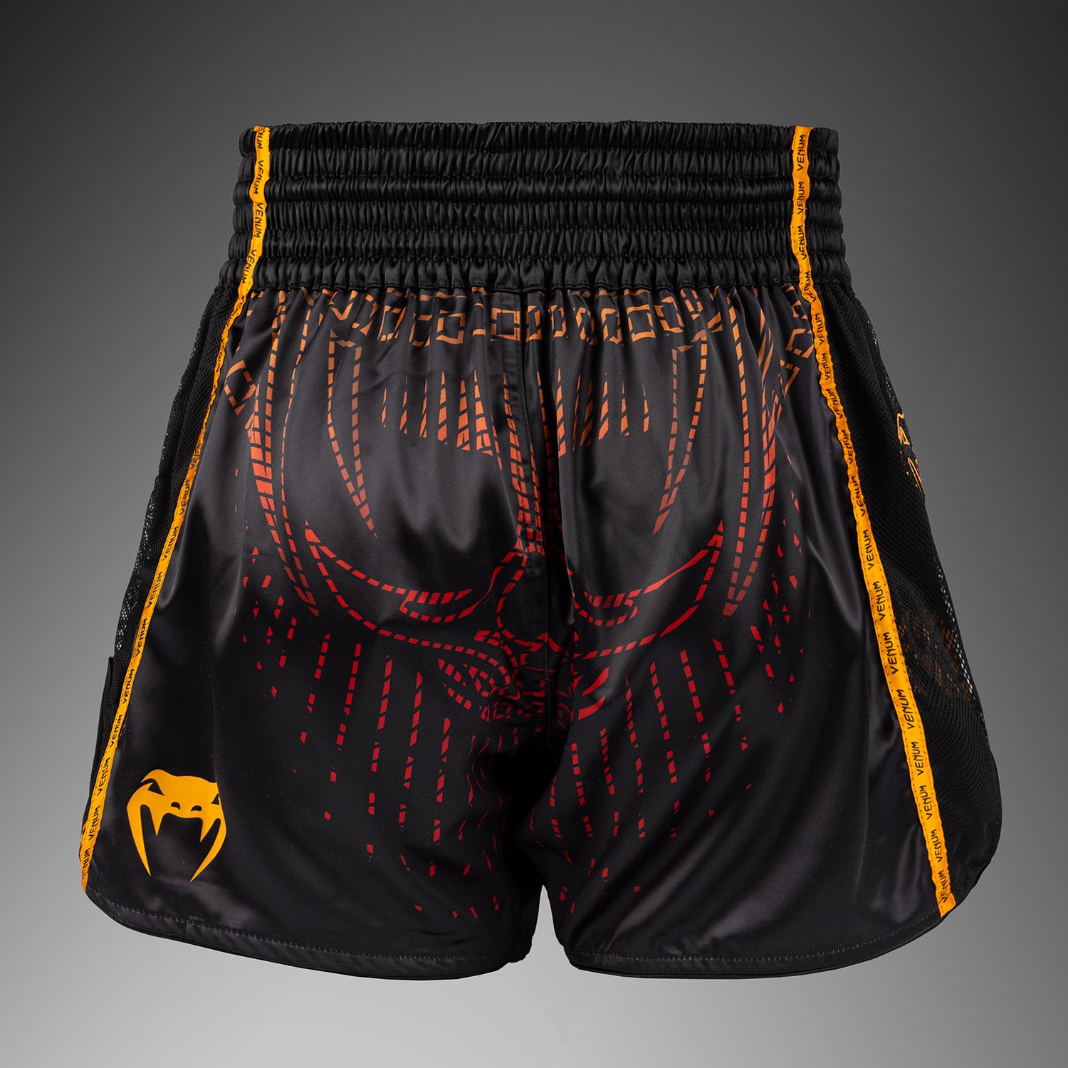 venum-quetzal-fury-muay-thai-shorts-schwarz-fury-rot-tangerine image 4