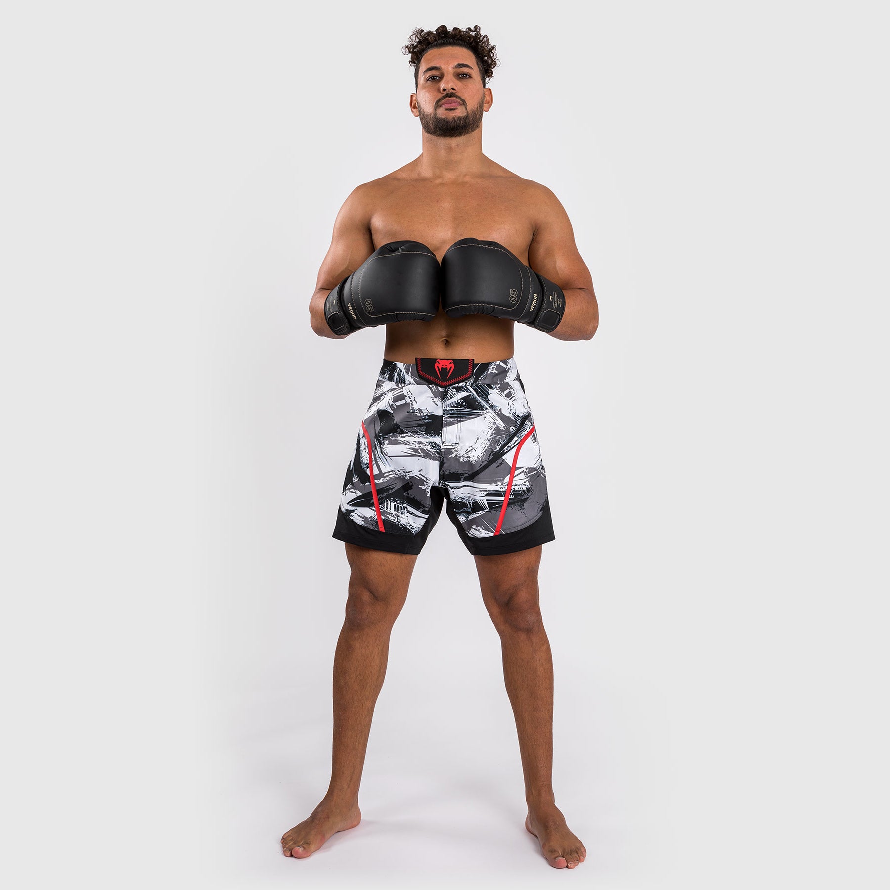 venum-electron-3-0-fight-shorts-grau-rot-herren-mma-shorts image 3