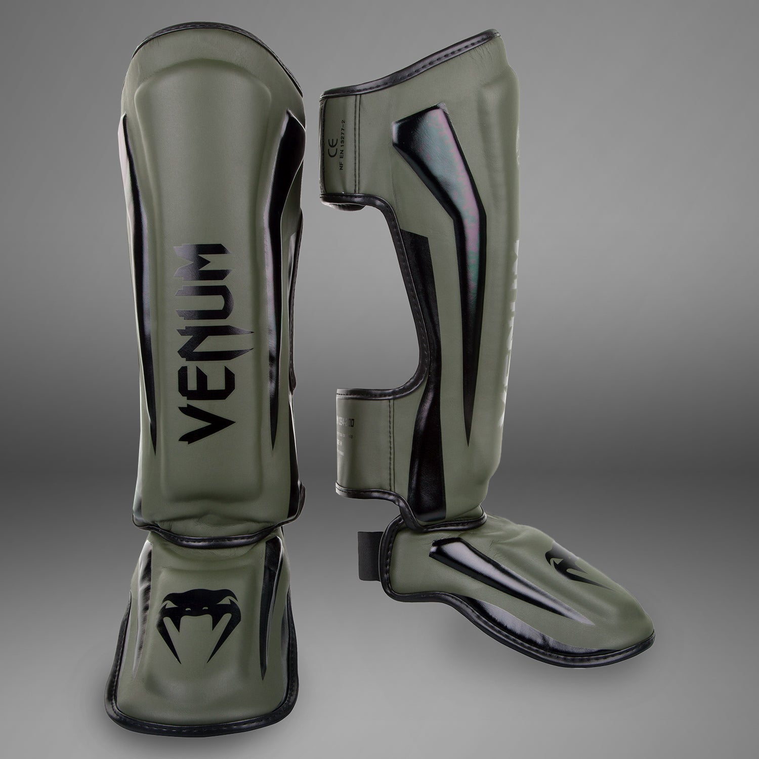 venum-elite-standup-schienbeinsch-tzer-khaki-schwarz image 1