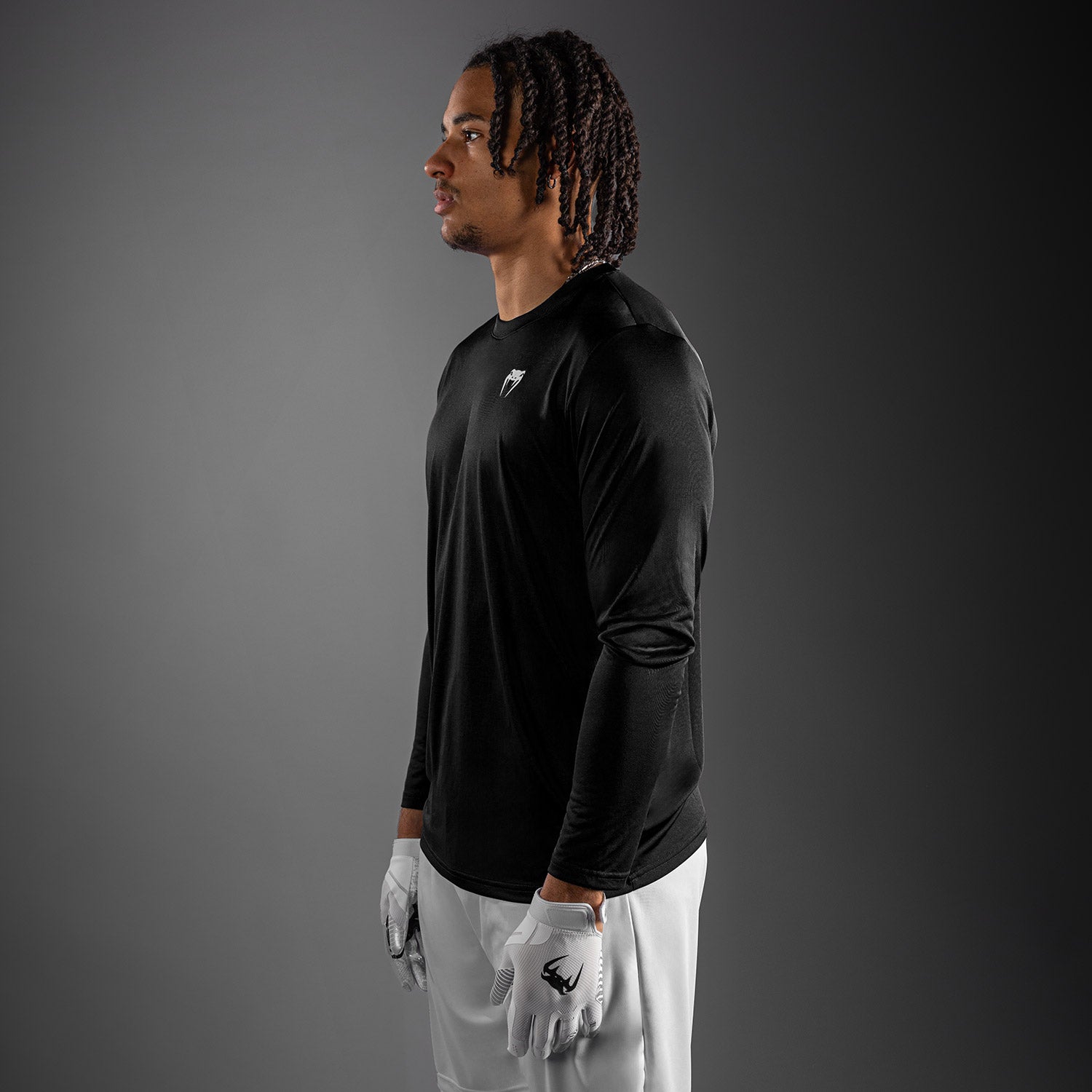 venum-lineup-performance-langarm-t-shirt-schwarz-wei image 3