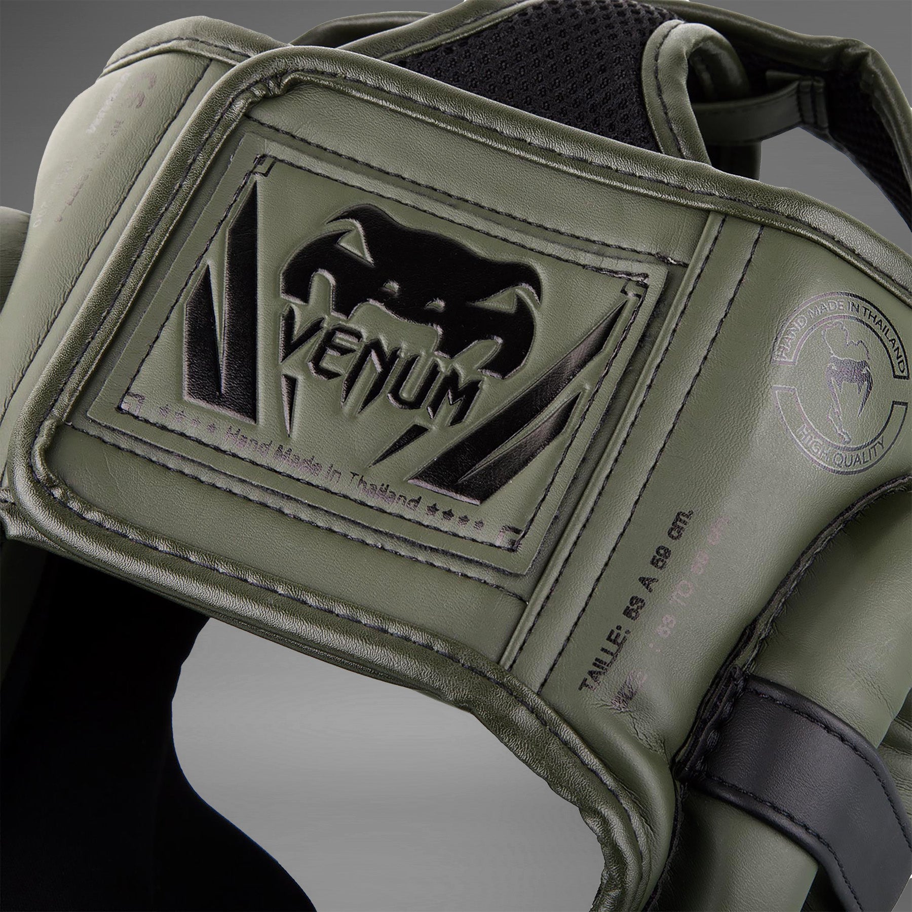 venum-elite-kopfschutz-khaki-schwarz image 3