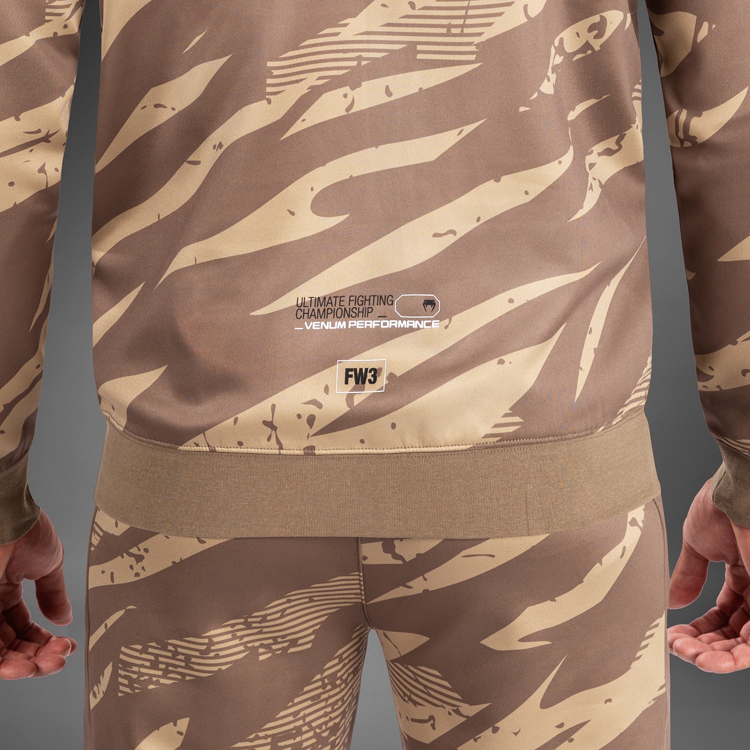 ufc-adrenaline-by-venum-fight-week-herren-zip-hoodie-full-zip-desert-camo image 8