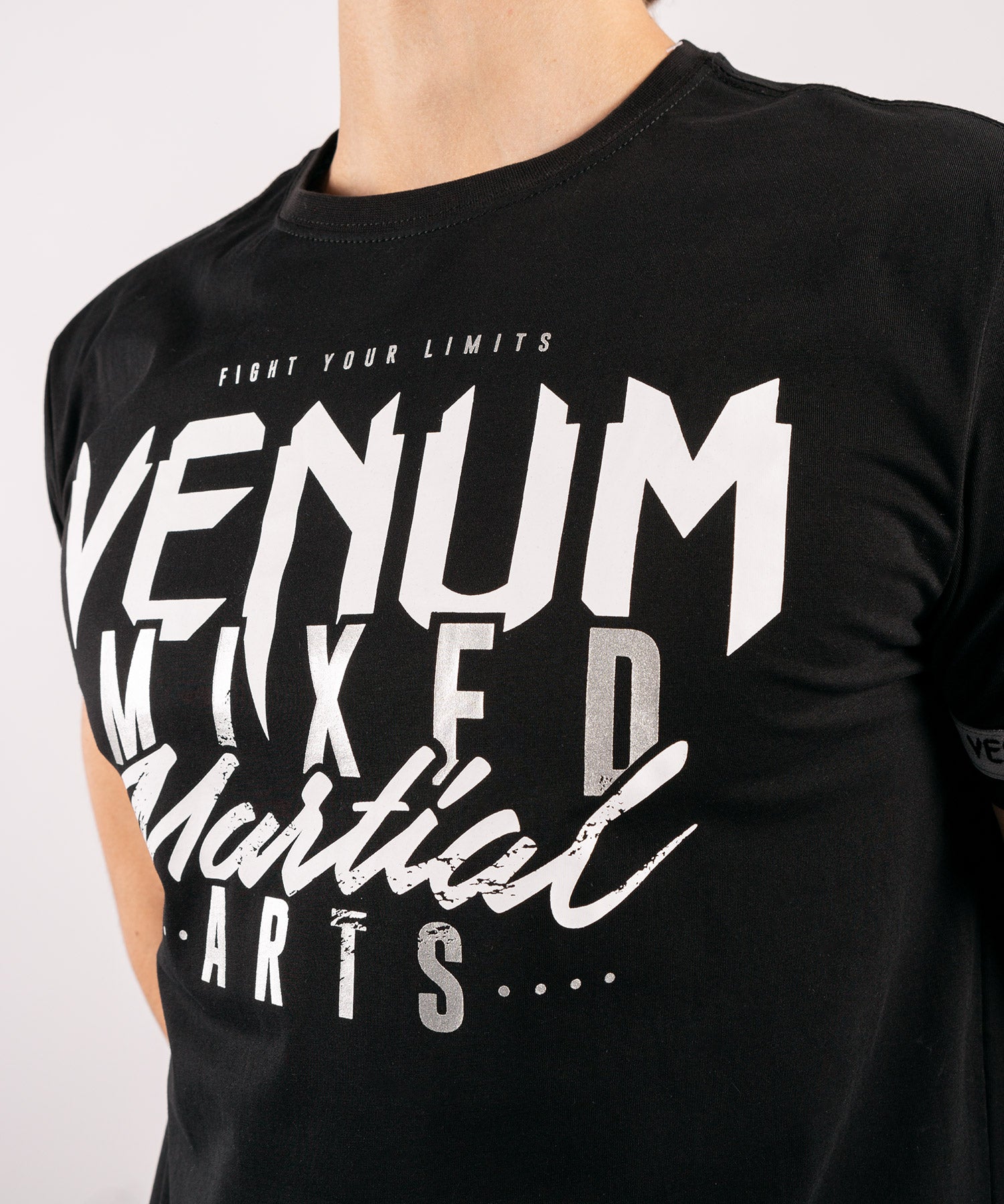 venum-classic-2-0-mma-t-shirt-fight-your-limits-schwarz-silber image 5