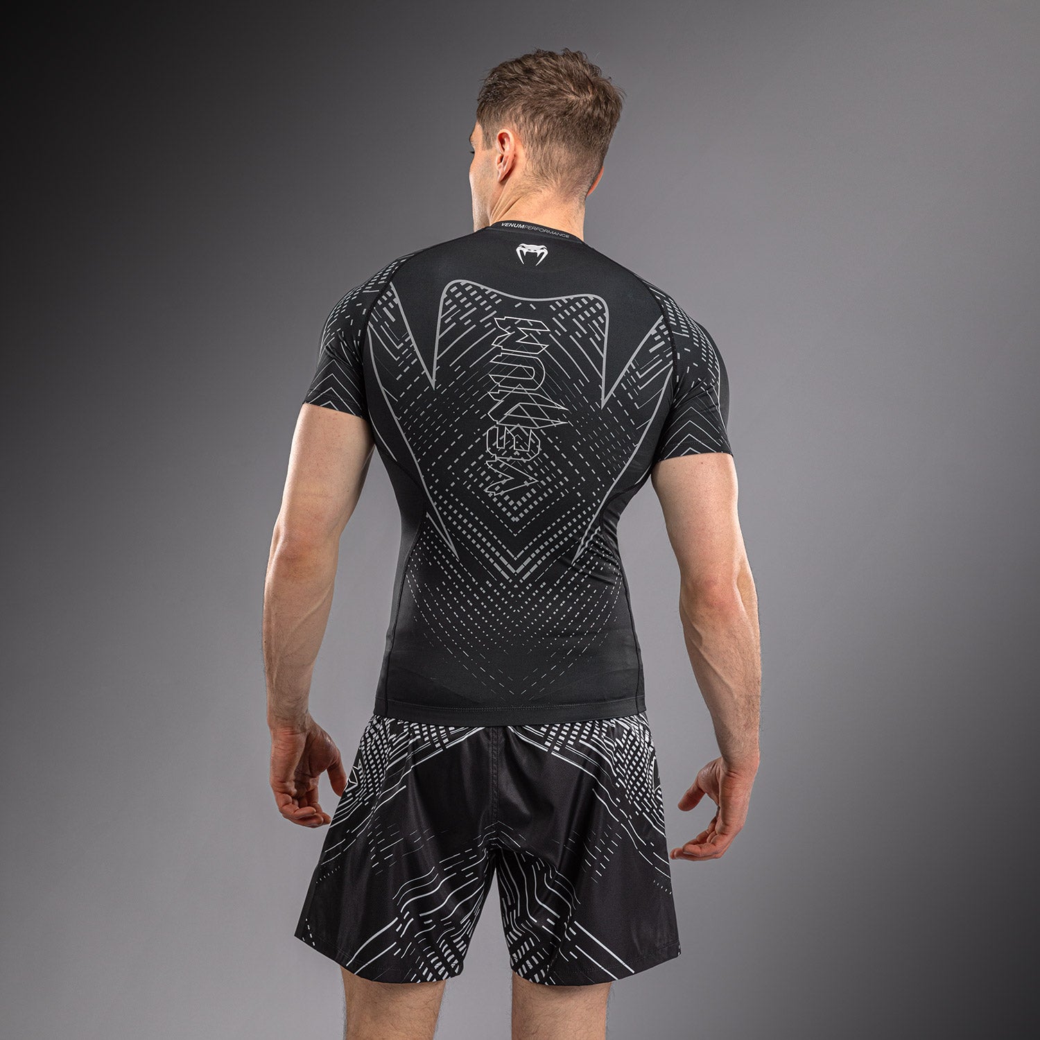 venum-midnight-fury-kurzarm-rashguard-schwarz-grau-silber image 4