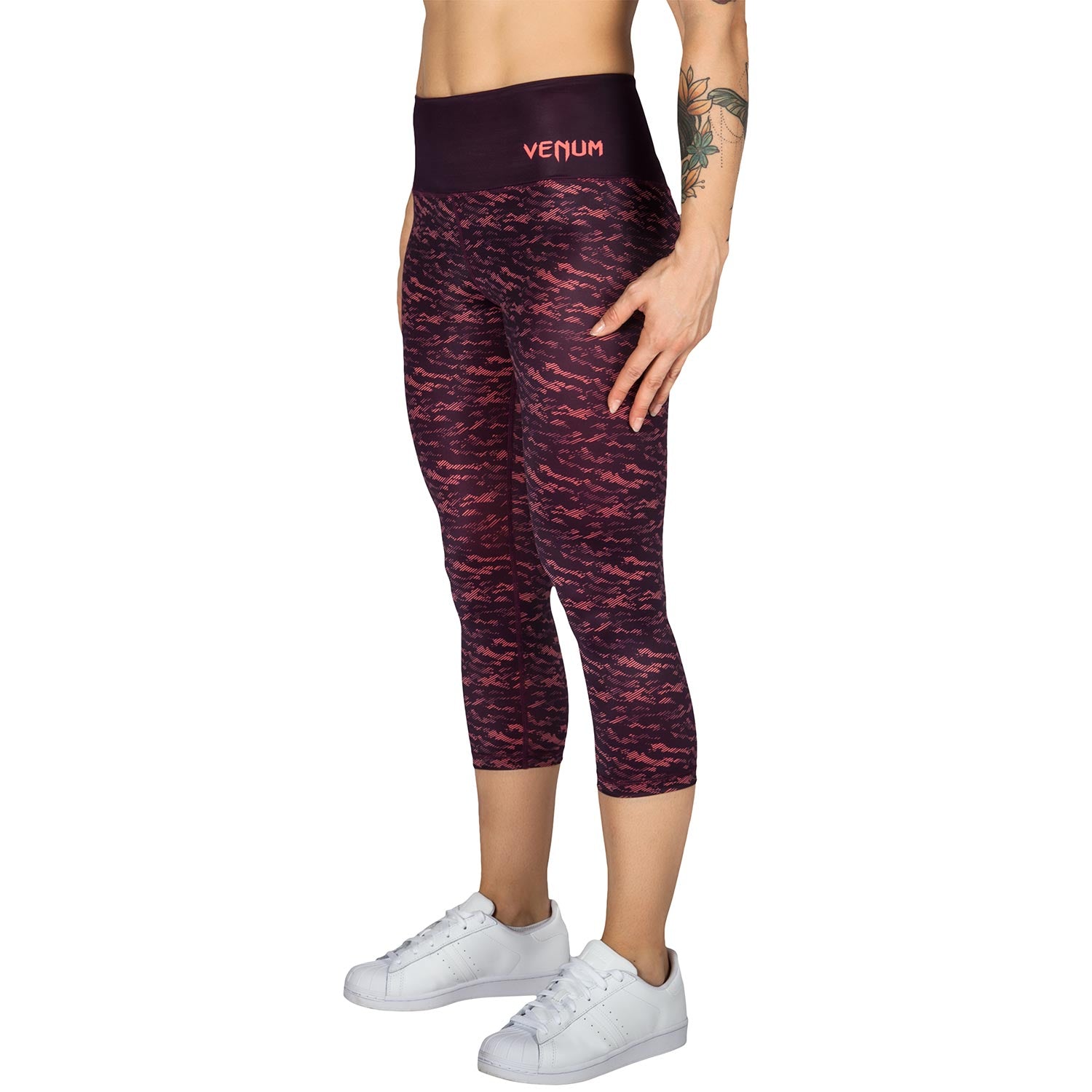 venum-camoline-cropped-leggings-schwarz-koralle image 2