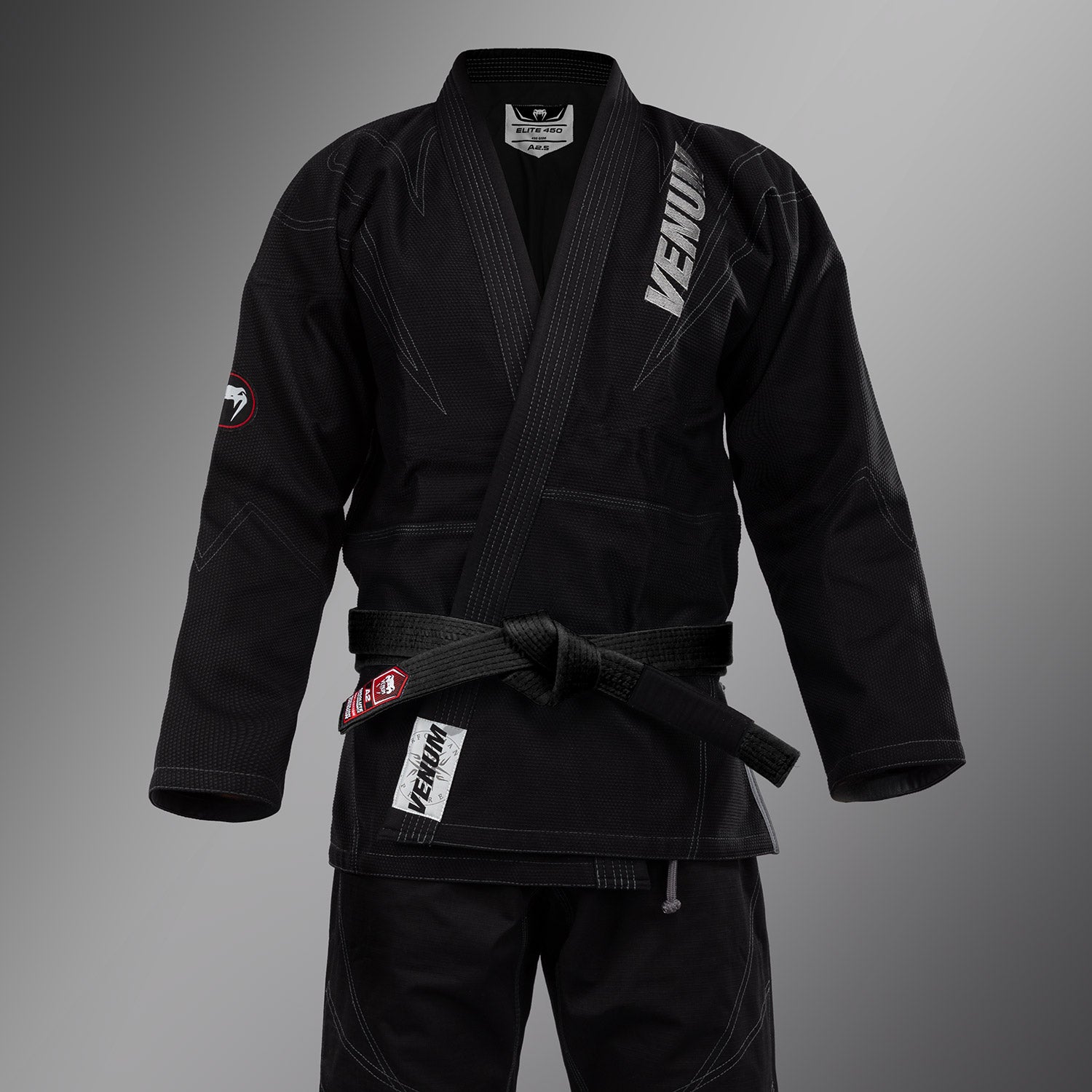 venum-elite-5-0-brazilian-jiu-jitsu-gi-450-gsm-schwarz image 2