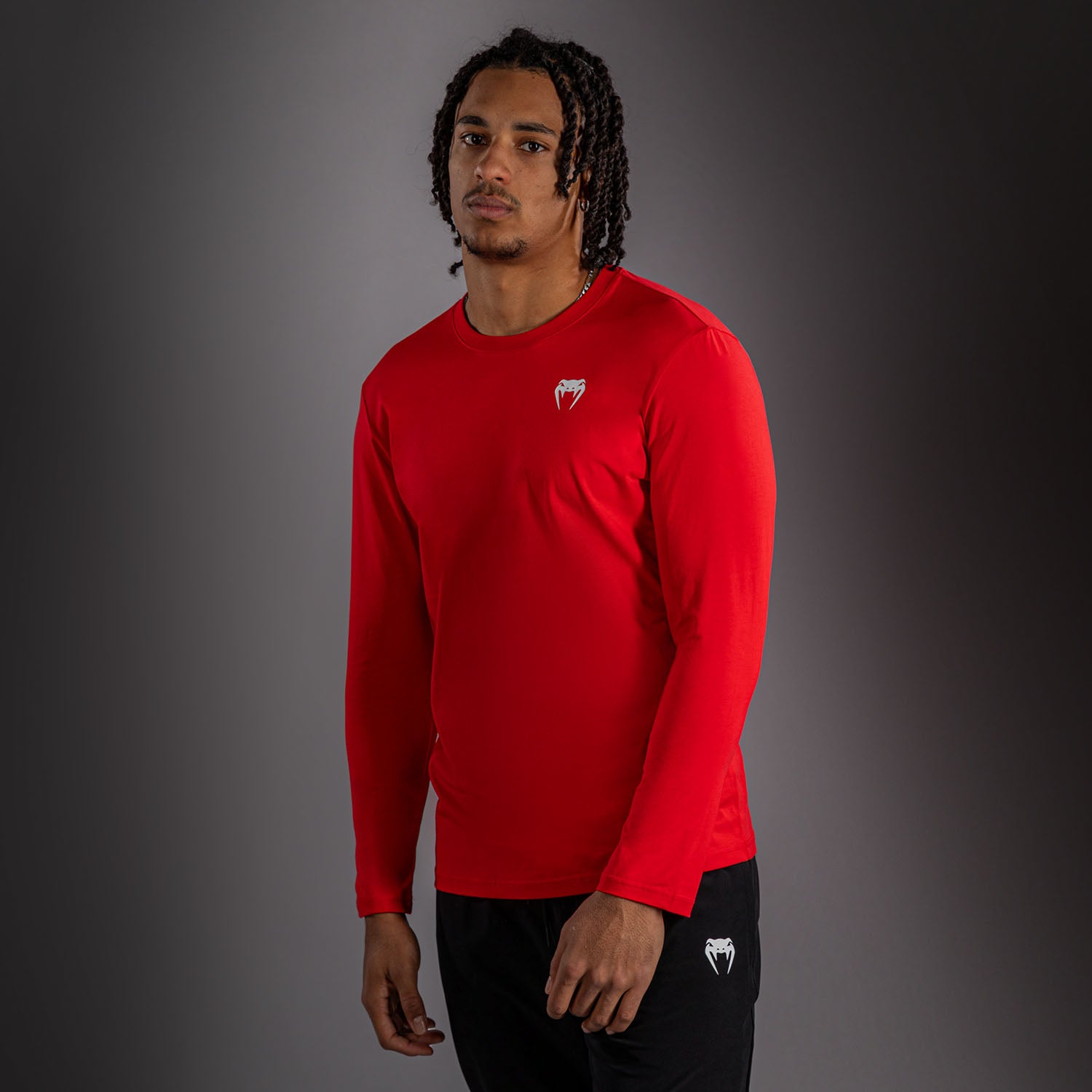 venum-lineup-langarm-t-shirt-rot-wei image 5