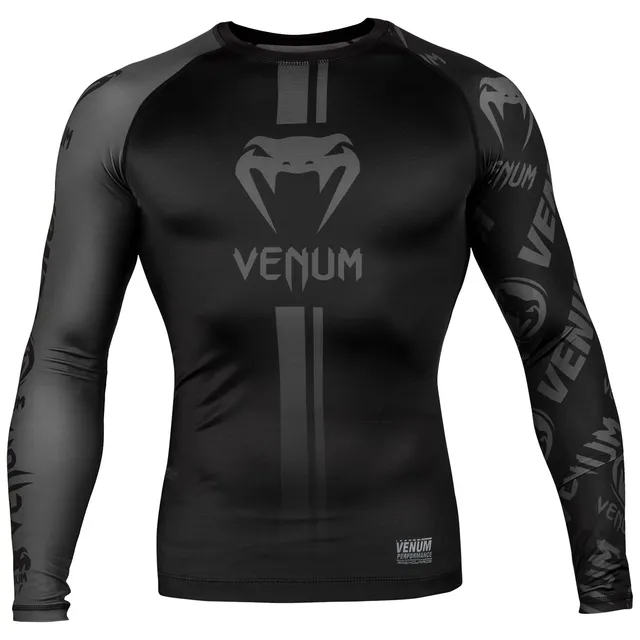venum-logos-langarm-rashguard-schwarz-schwarz image 1