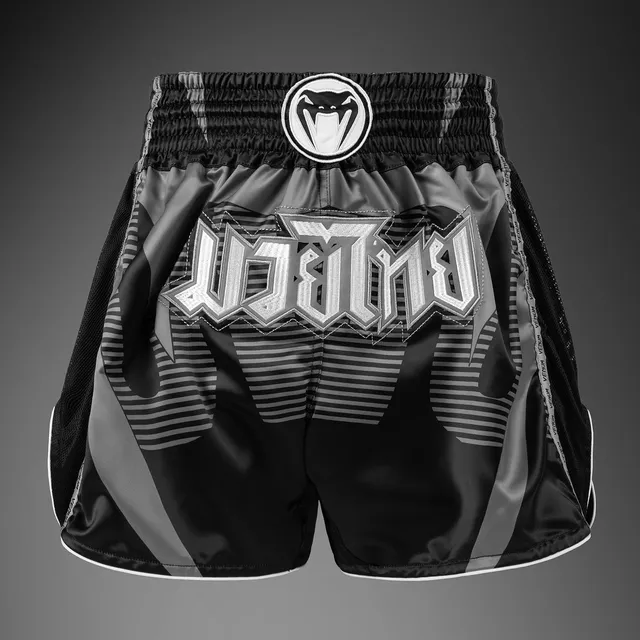 venum-adrenaline-muay-thai-shorts-schwarz-silbergrau image 1