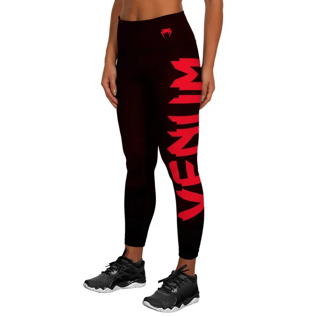 venum-giant-leggings-damen-schwarz-rot image 1