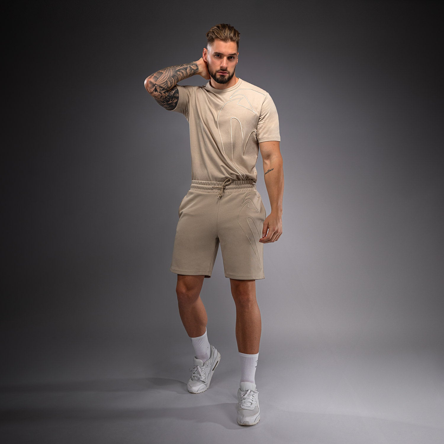 venum-giant-3d-cotton-shorts-herren-hellbeige image 2