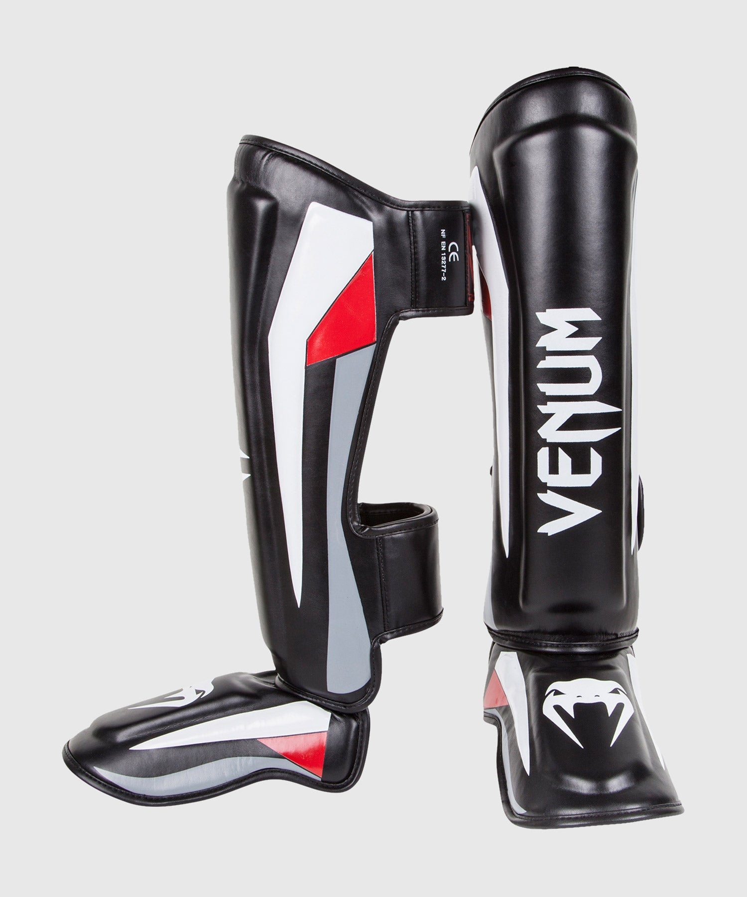 venum-elite-standup-schienbeinschutz-schwarz-rot-grau image 2