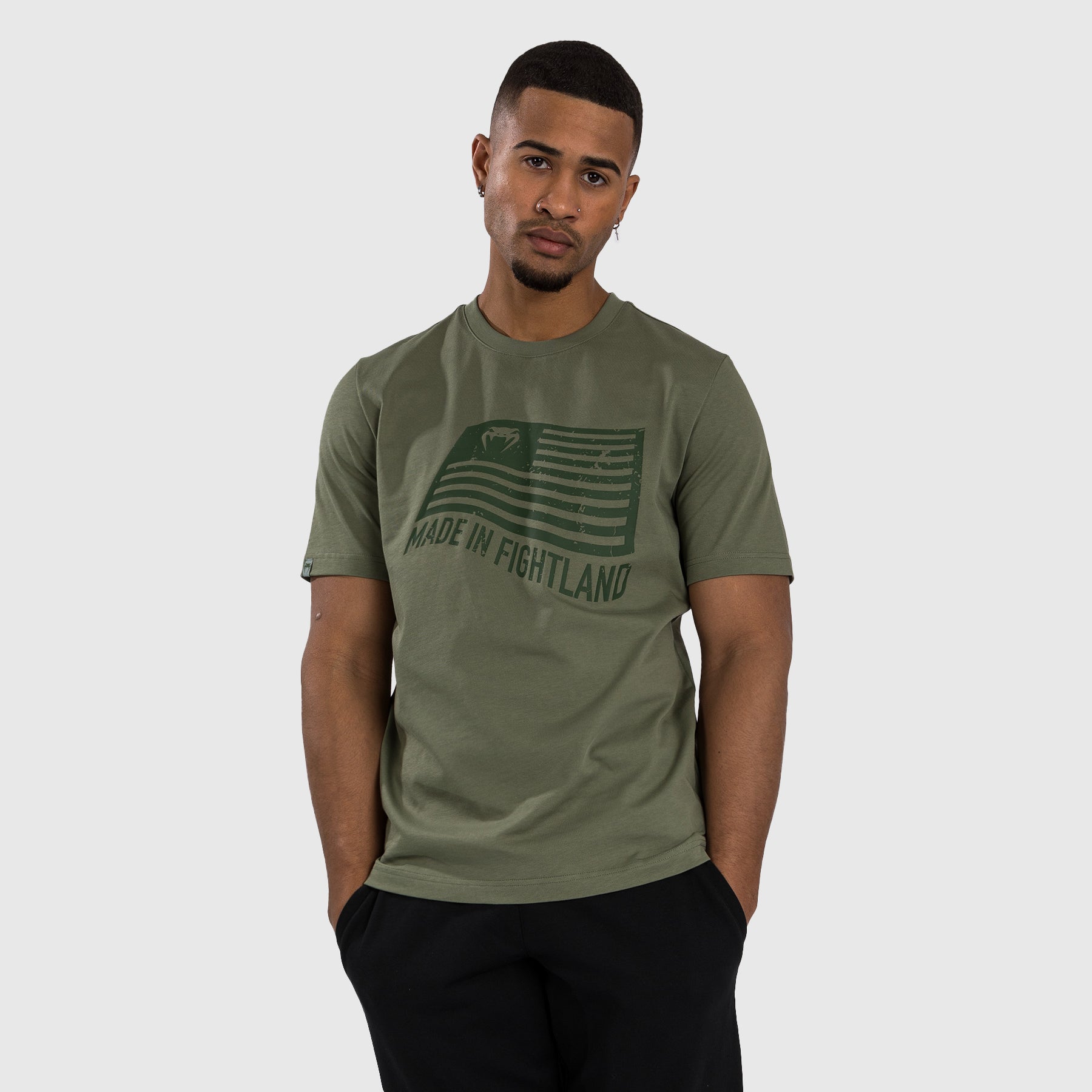 venum-made-in-fightland-t-shirt-herren-khaki image 3
