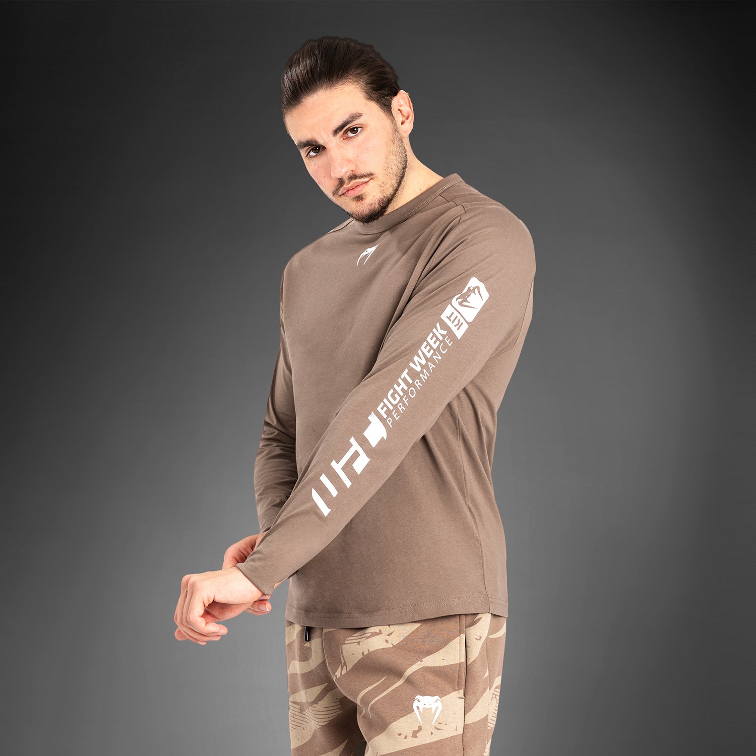 ufc-adrenaline-by-venum-fight-week-herren-langarm-t-shirt-bronze image 3