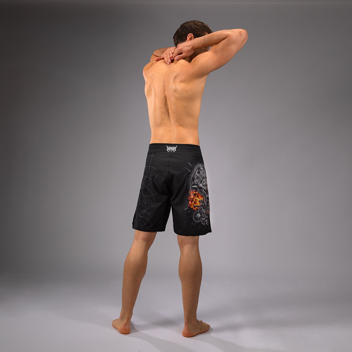 venum-gladiator-5-0-fight-shorts-herren-schwarz-silber image 4