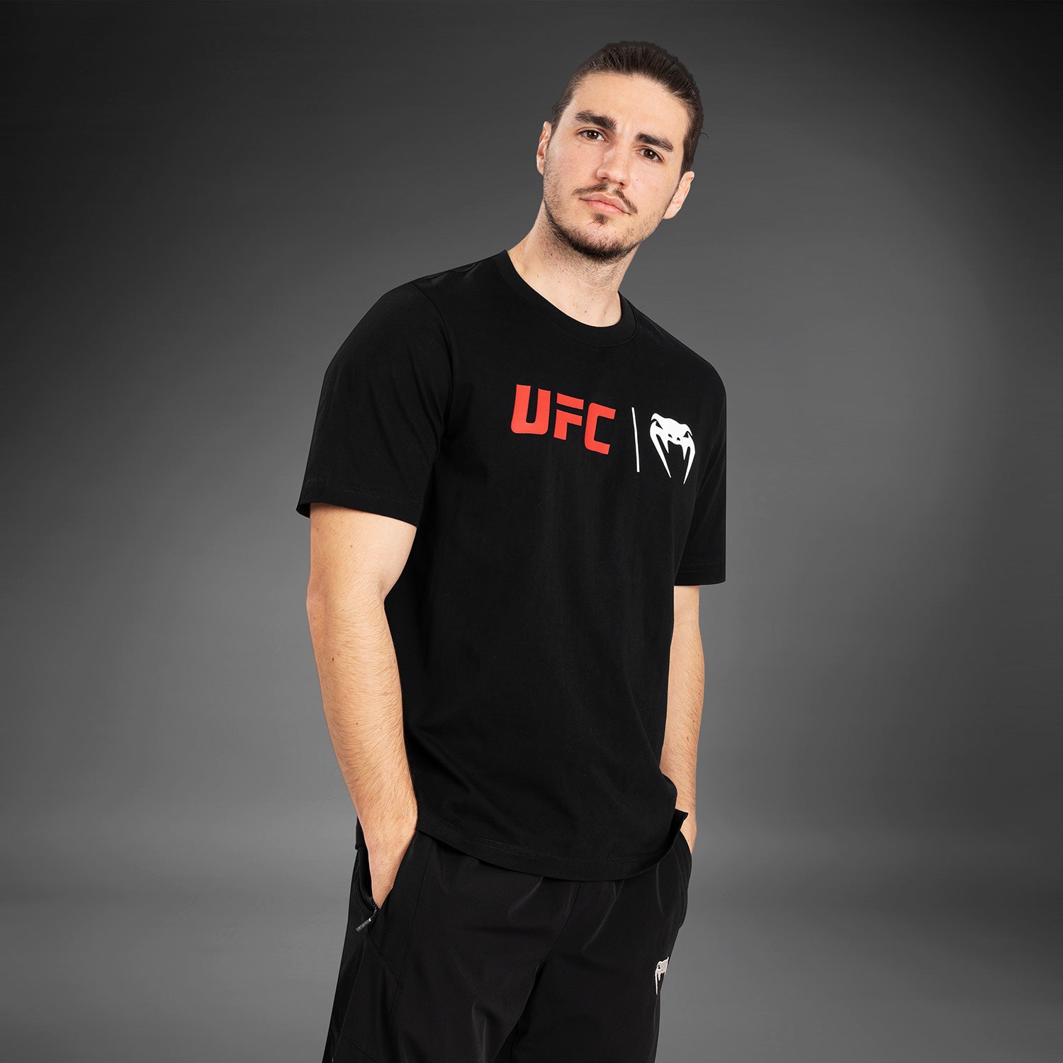 ufc-venum-classic-t-shirt-herren-schwarz-rot image 6