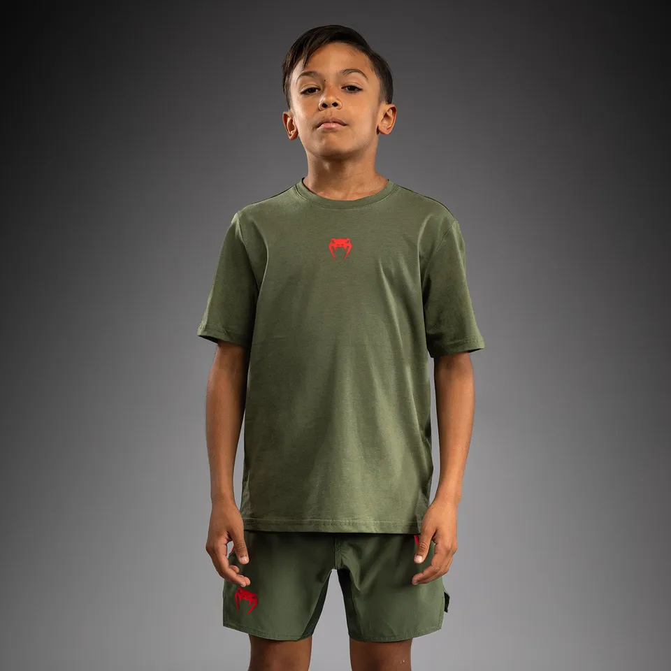venum-contender-kinder-t-shirt-armeegr-n-orange image 1