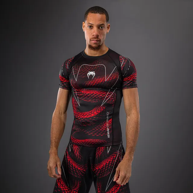 venum-matupa-kurzarm-rashguard-schwarz-rot-silber image 1