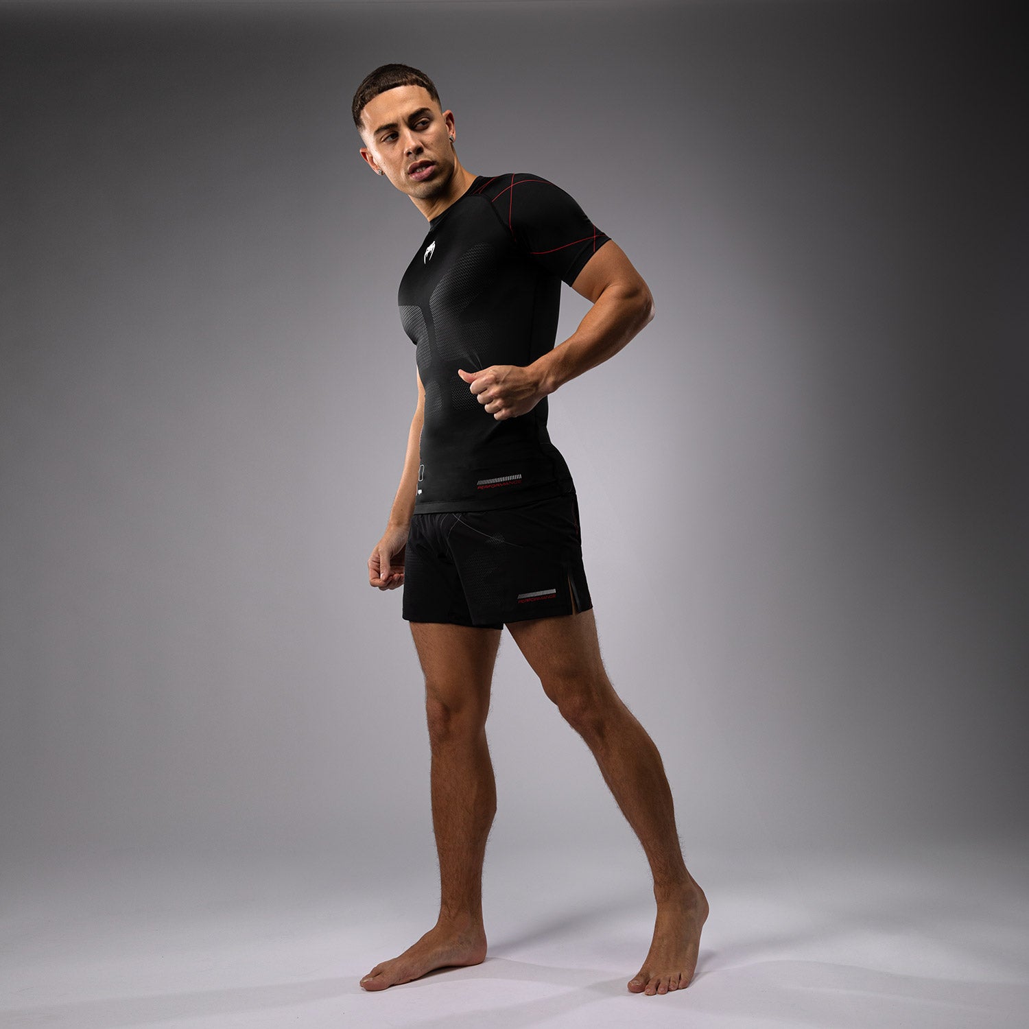 venum-tactical-xt-rashguard-kurzarm-herren-schwarz-feuerrot image 3