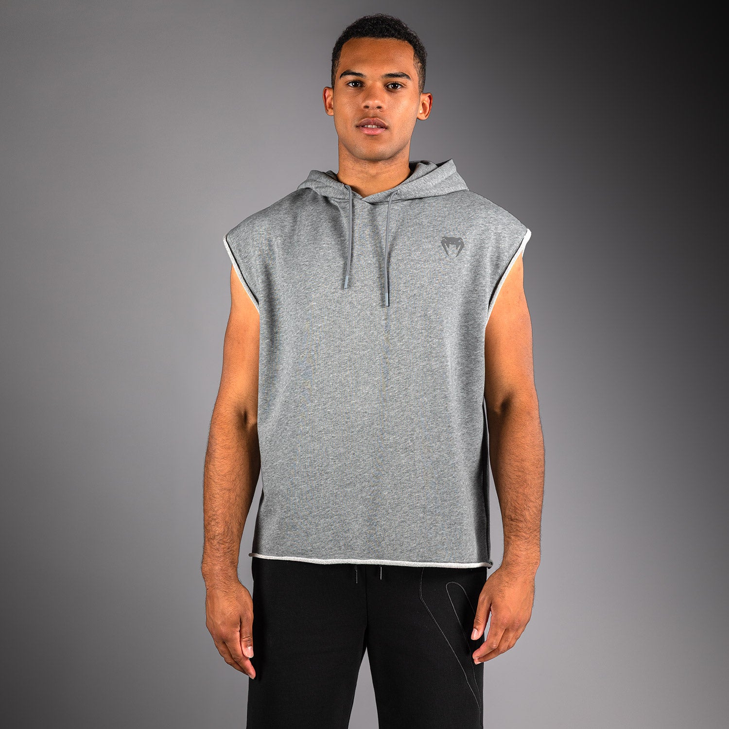venum-divide-rmelloser-kapuzenpullover-herren-meliert-grau image 1