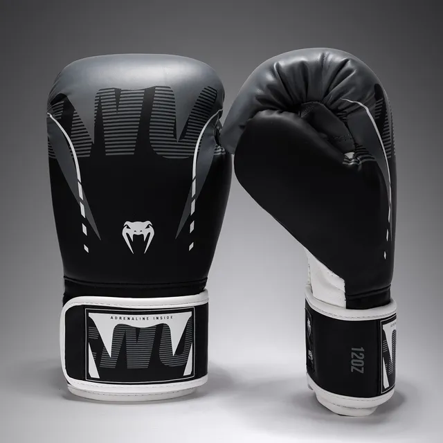 venum-adrenaline-boxhandschuhe-schwarz-silbergrau-pu image 1