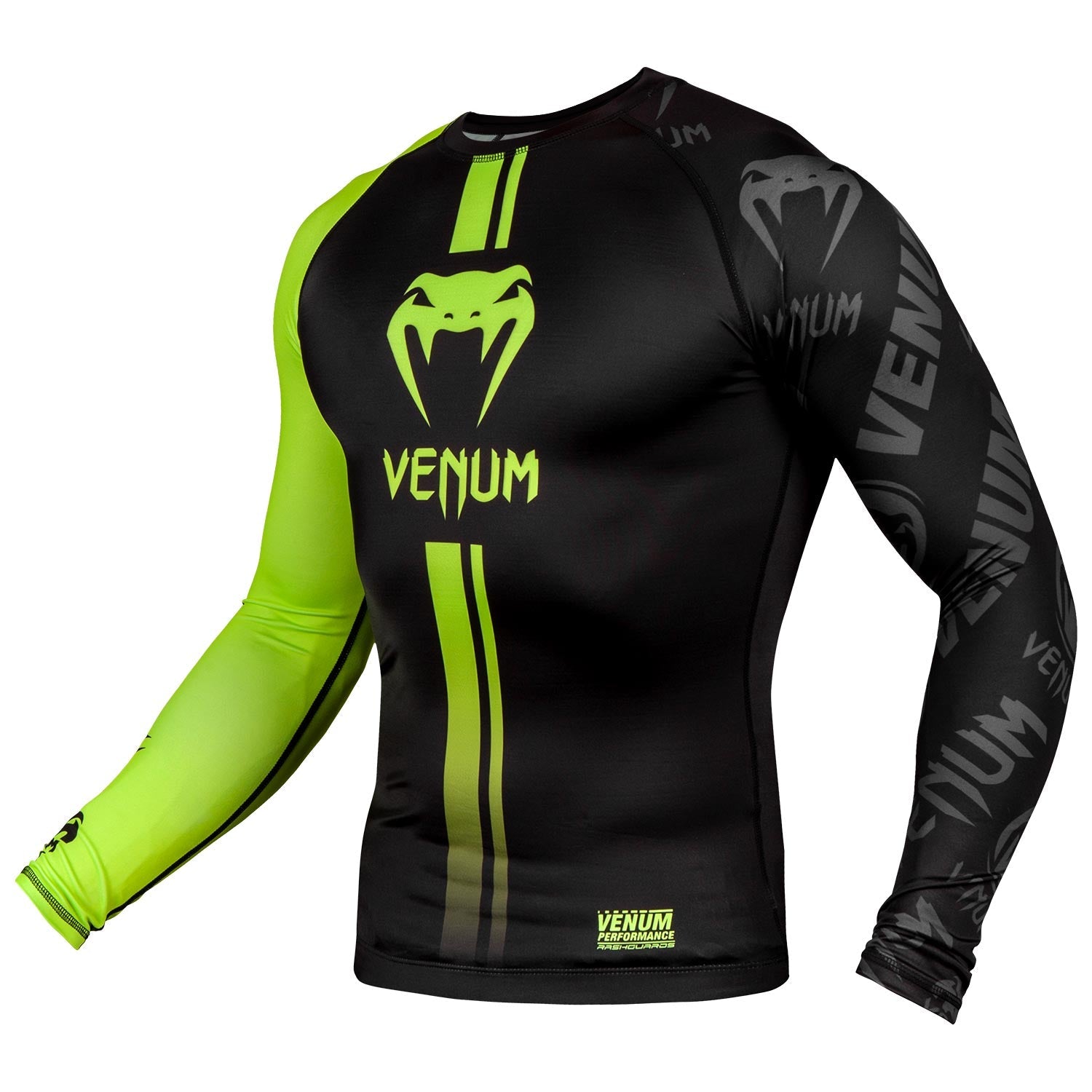 venum-logos-rashguard-langarm-schwarz-neongelb image 2
