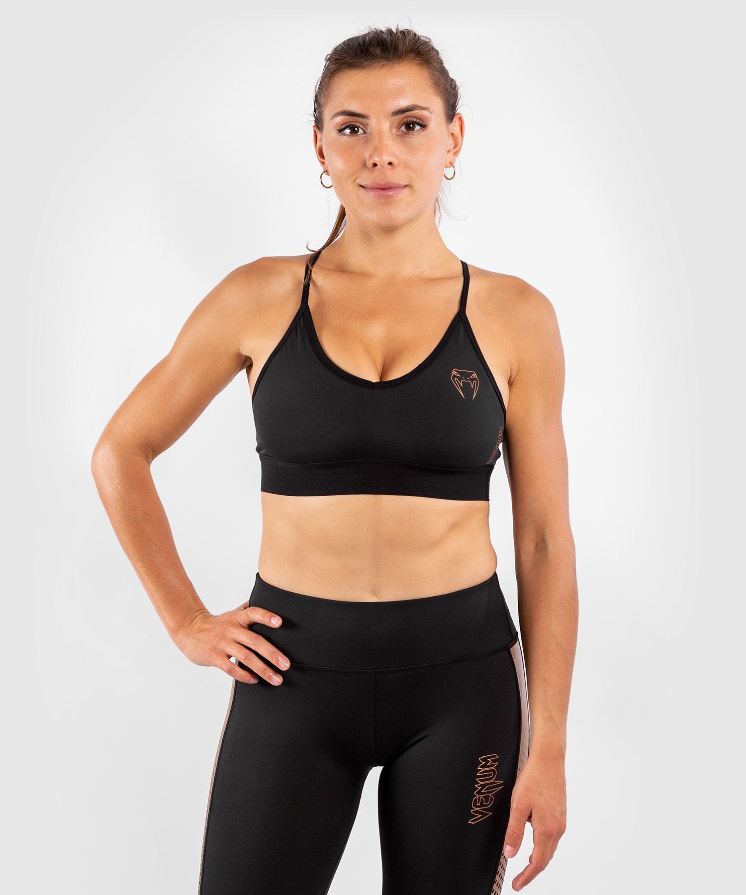 venum-tecmo-sport-bh-damen-schwarz-bronze image 3