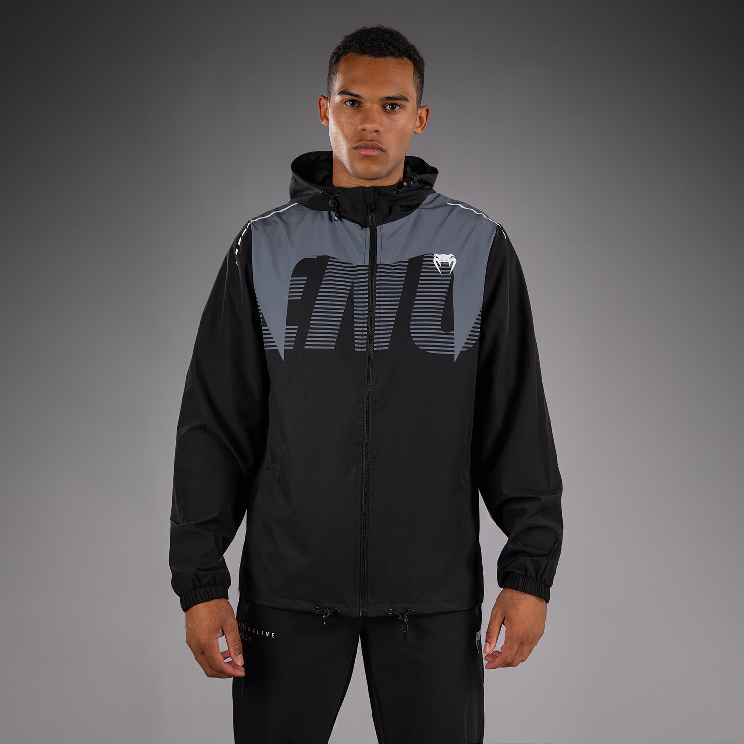 venum-adrenaline-trainingsjacke-schwarz-silbergrau image 1