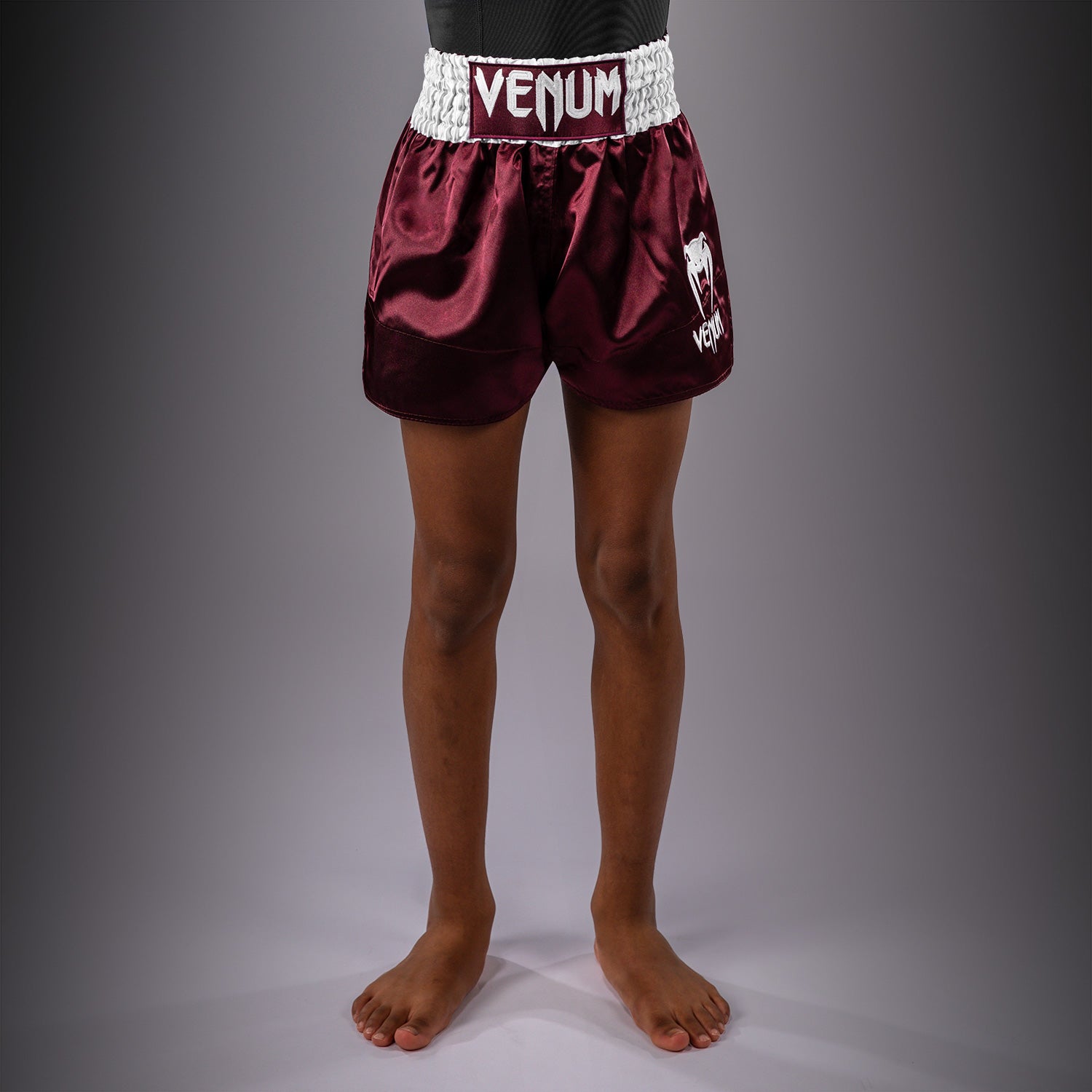 venum-classic-muay-thai-shorts-f-r-kinder-burgunder image 1