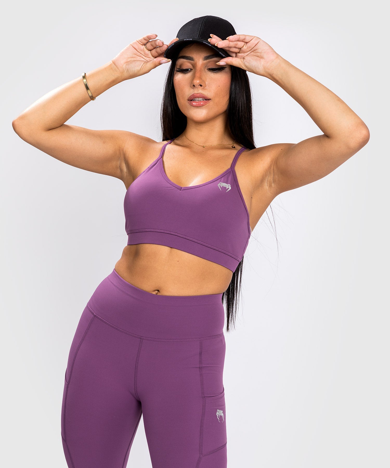 venum-essential-low-impact-sport-bh-dunkle-orchidee-geb-rstetes-silber image 2