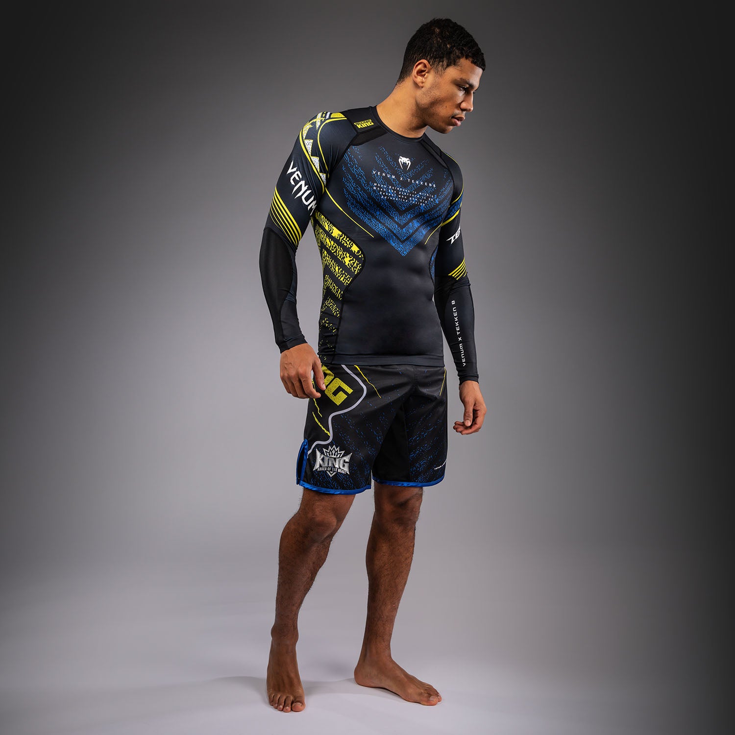 venum-x-tekken-8-langarm-rashguard-king-herren-schwarz-gelb image 8