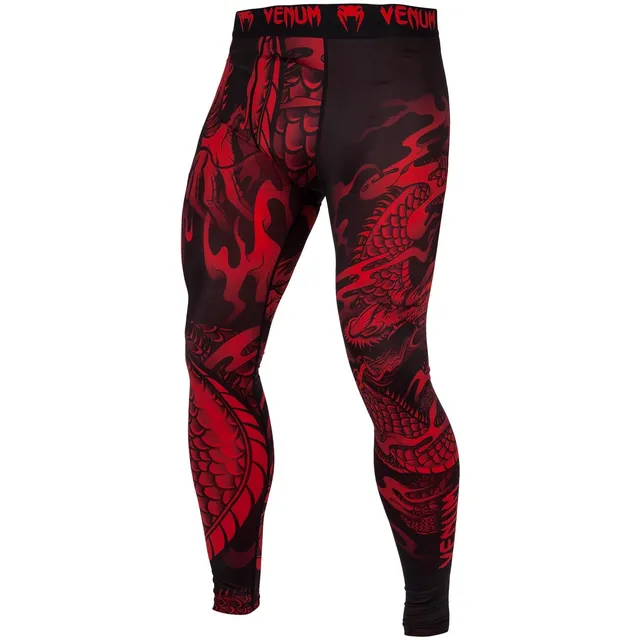 venum-dragon-s-flight-kompressionshose-schwarz-rot image 1