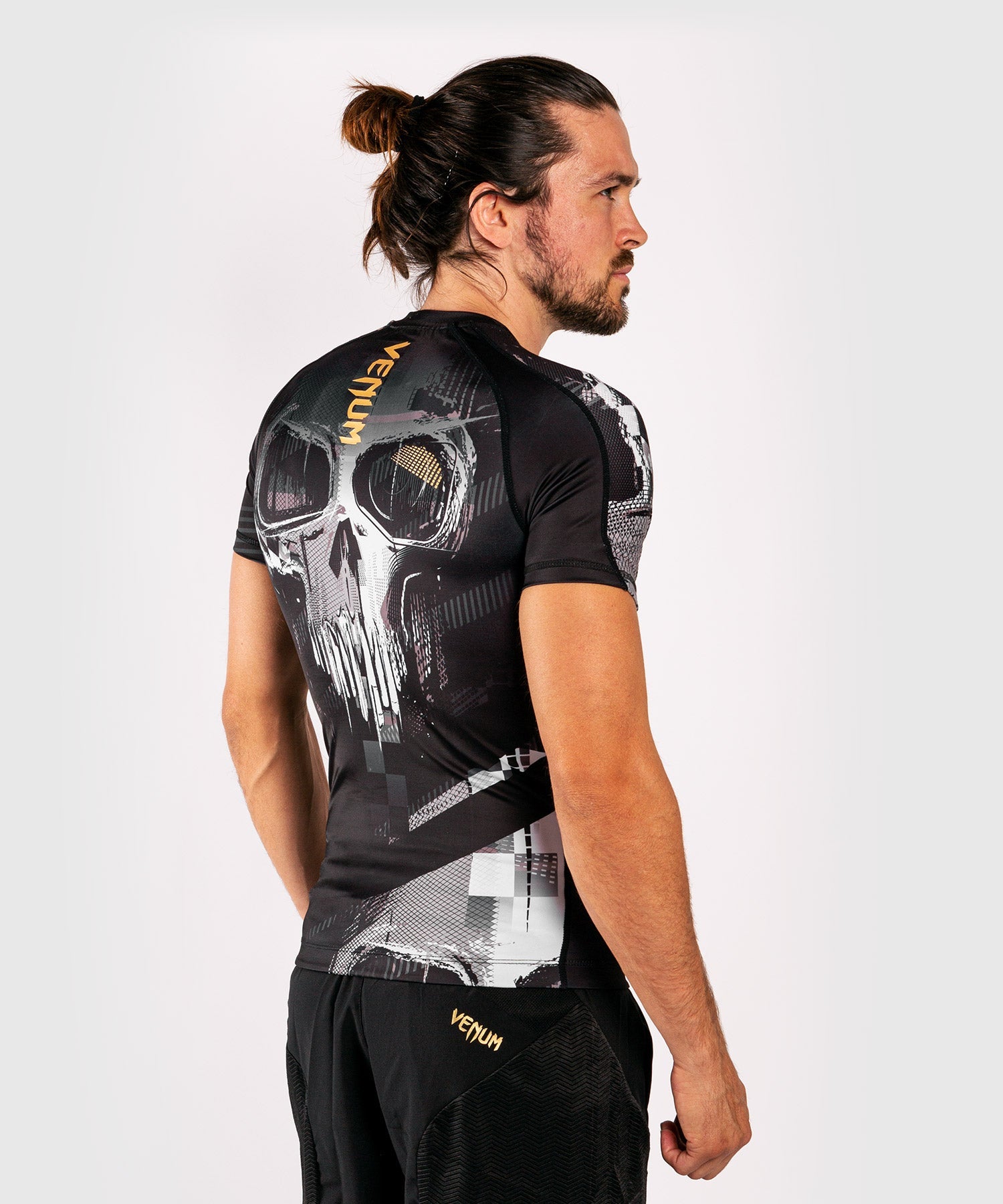 venum-skull-rashguard-kurze-rmel-kompressionsshirt-herren-schwarz image 5