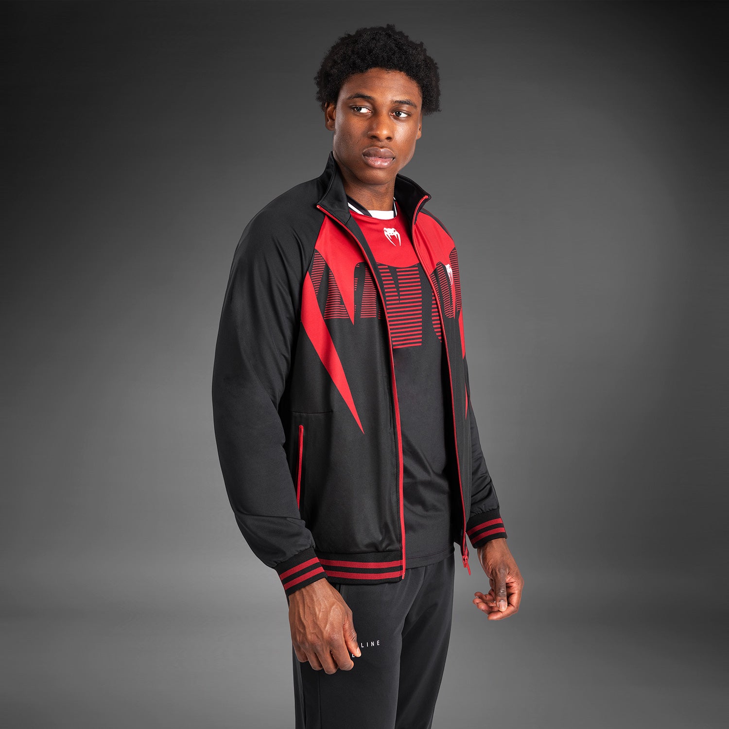 venum-adrenaline-herren-trainingsjacke-rot-schwarz image 3