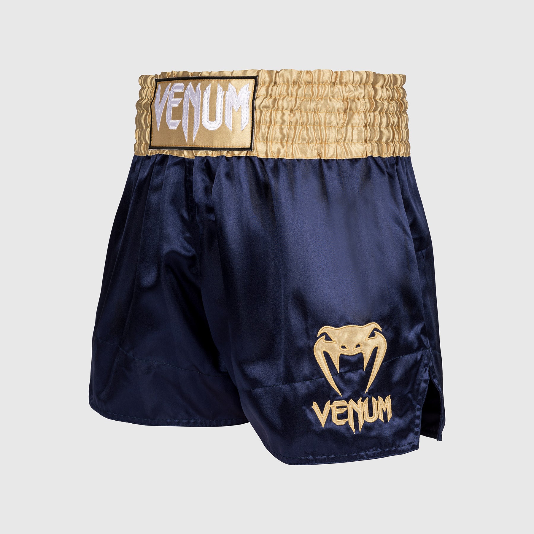 venum-classic-muay-thai-shorts-marineblau-gold image 2