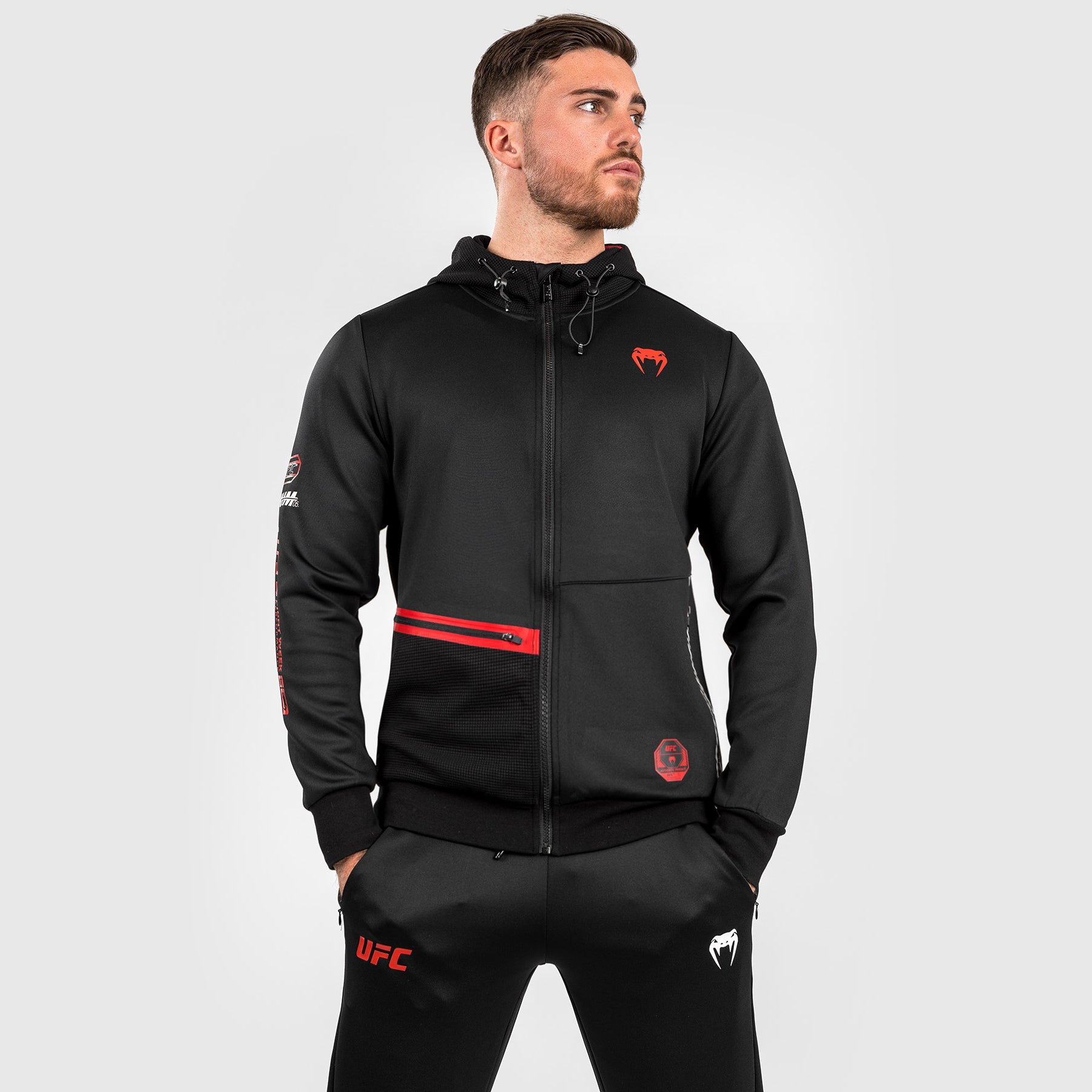 ufc-adrenaline-by-venum-fight-week-zip-hoodie-herren-schwarz image 3
