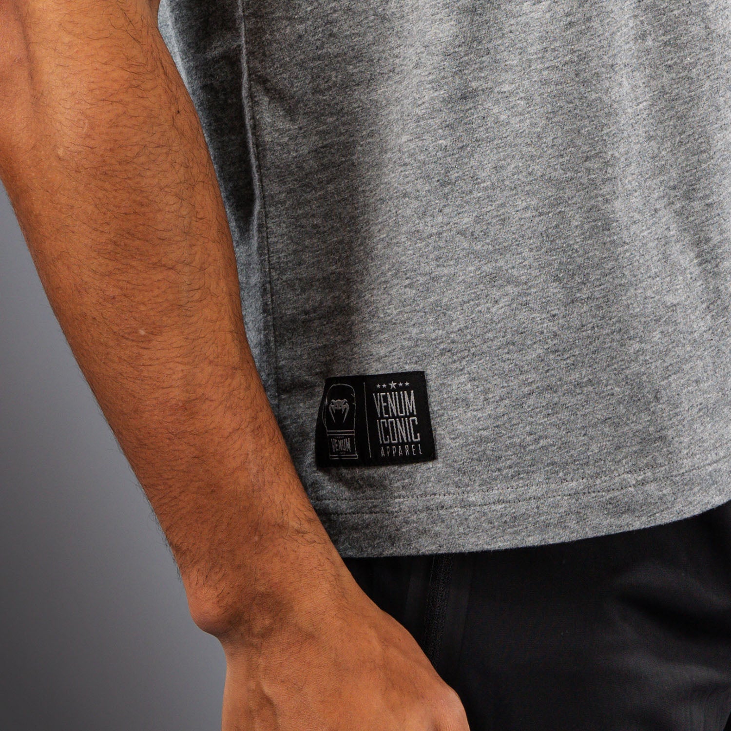 venum-fight-icon-t-shirt-baumwolle-herren-m-lange-grau image 4