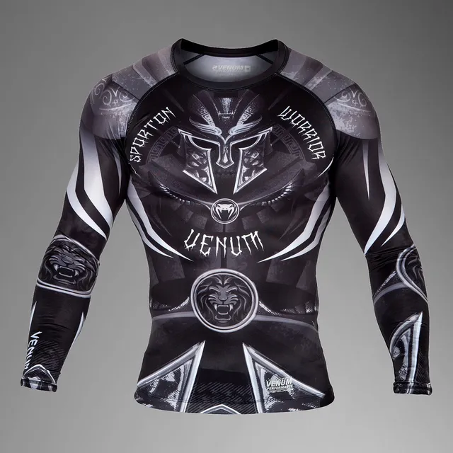 venum-gladiator-3-0-rashguard-langarm-herren-schwarz-wei image 1