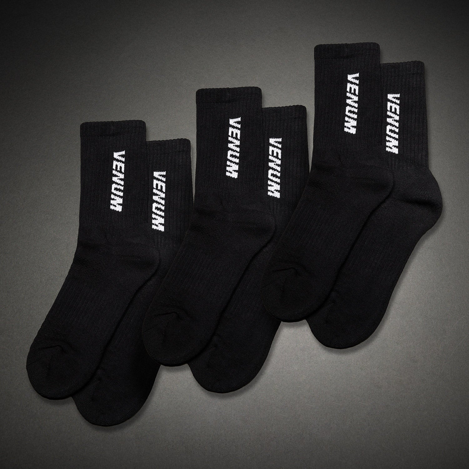 venum-essential-crew-socken-3er-pack-schwarz-wei image 2