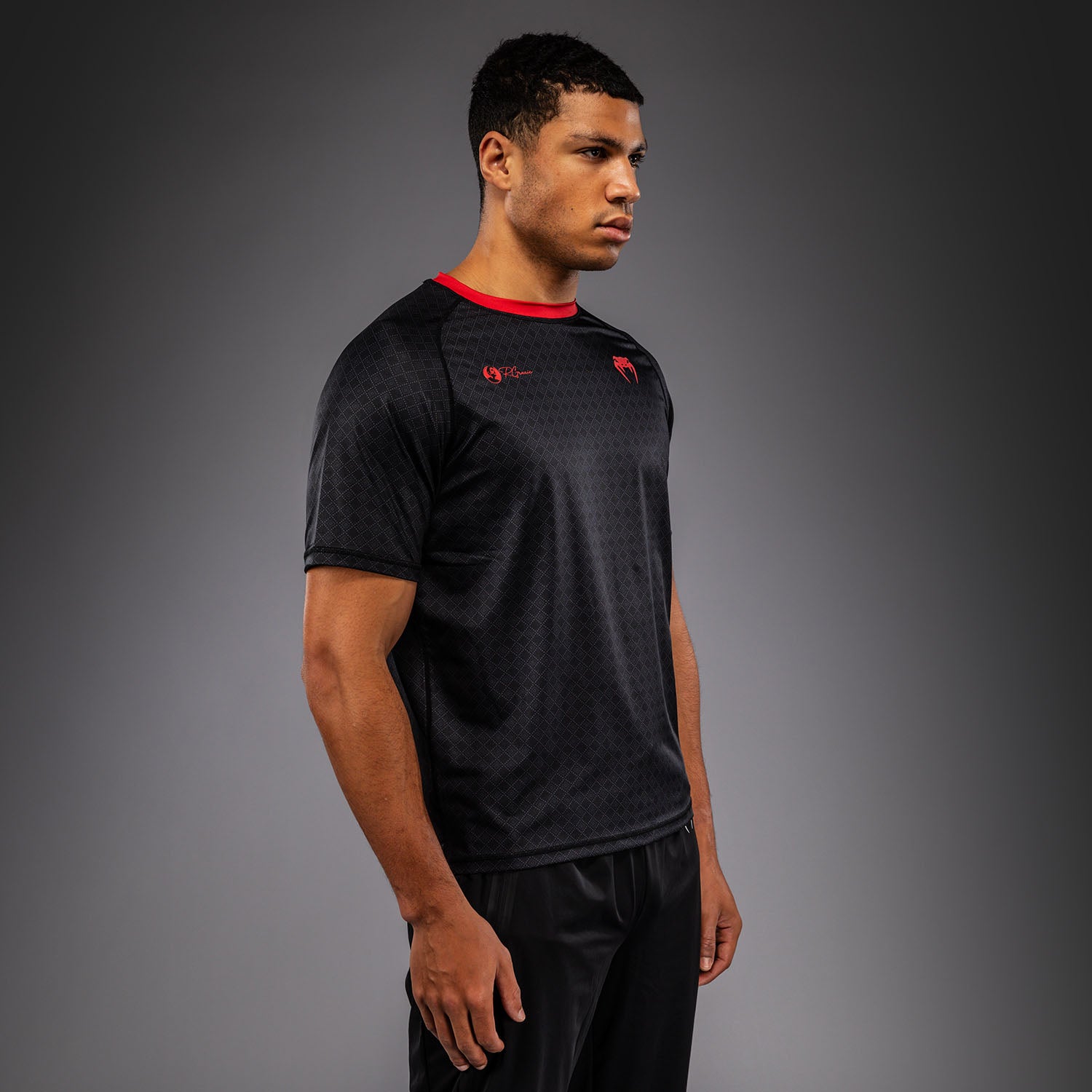 venum-x-roger-gracie-signature-dry-tech-t-shirt-schwarz-rot image 2