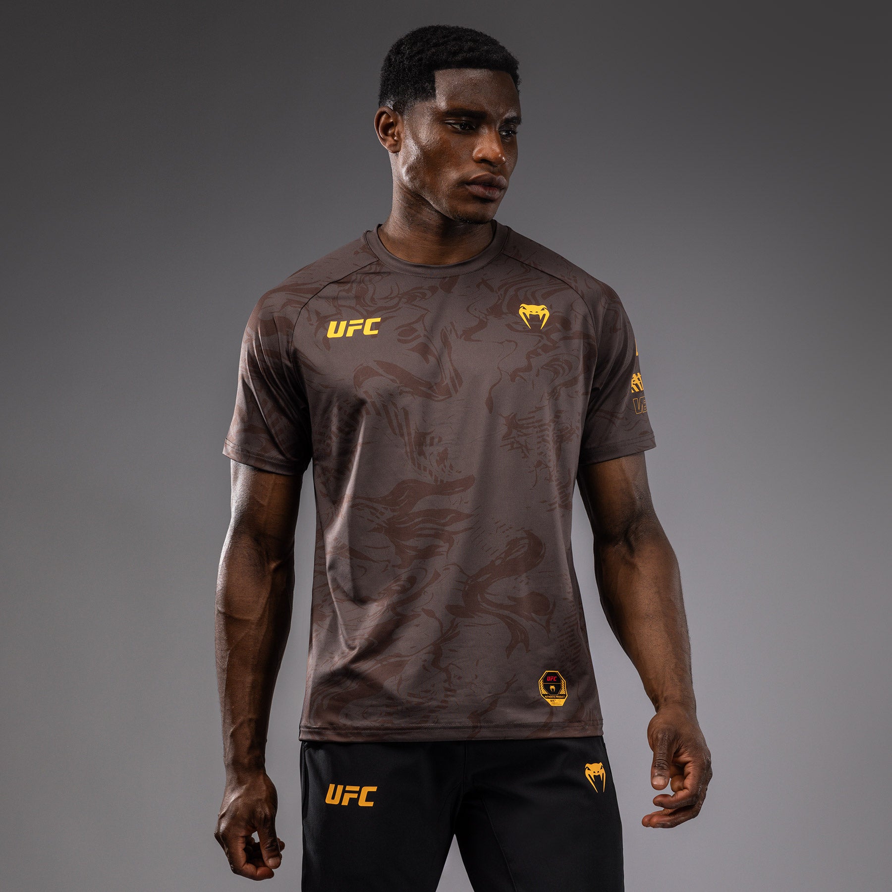 ufc-fusion-by-venum-fight-week-dry-tech-t-shirt-herren-erdiges-braun image 2